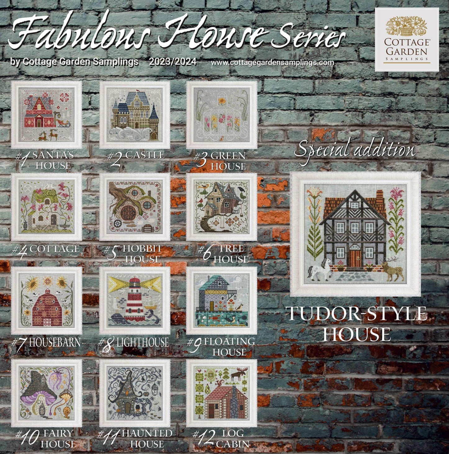 Tudor House, Cottage Garden Samplings Fabulous House Series #13, Special Edition, NEW, Cross Stitch Chart, Cross Stitching