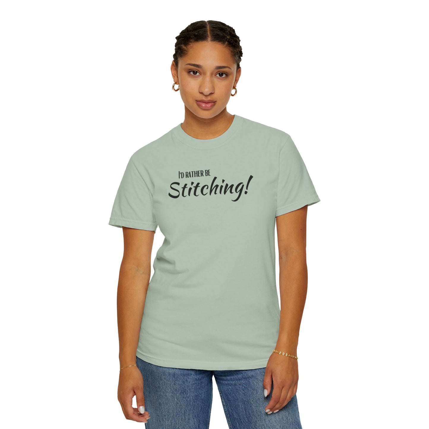 I'd Rather Be Stitching! T-Shirt, Stitching T-Shirt, Cross Stitch, Sewing T-Shirt