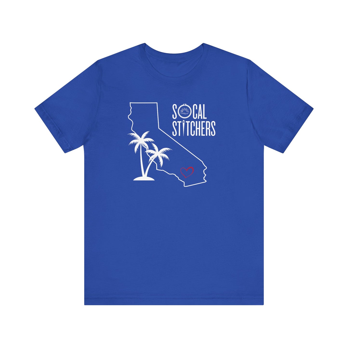 So Cal Stitchers, White Font, Unisex Jersey Short Sleeve Tee