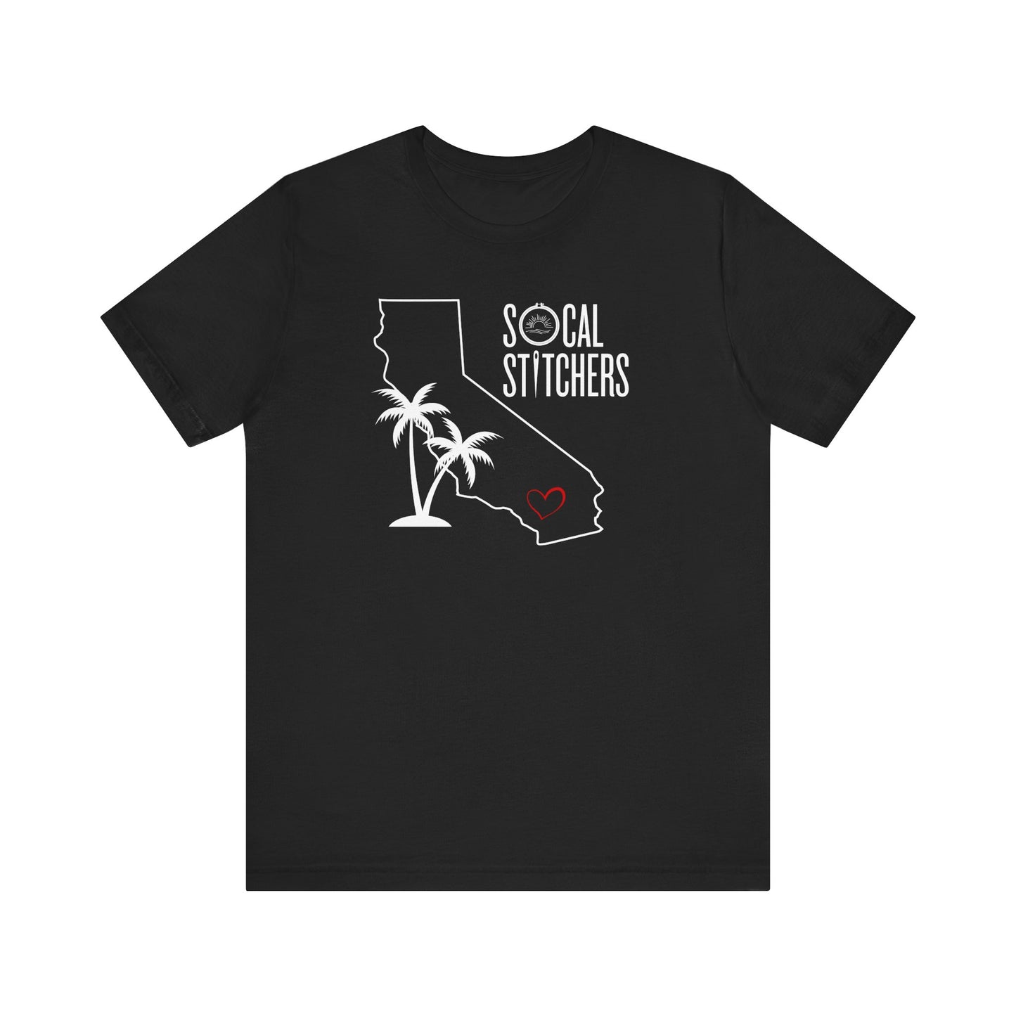 So Cal Stitchers, White Font, Unisex Jersey Short Sleeve Tee