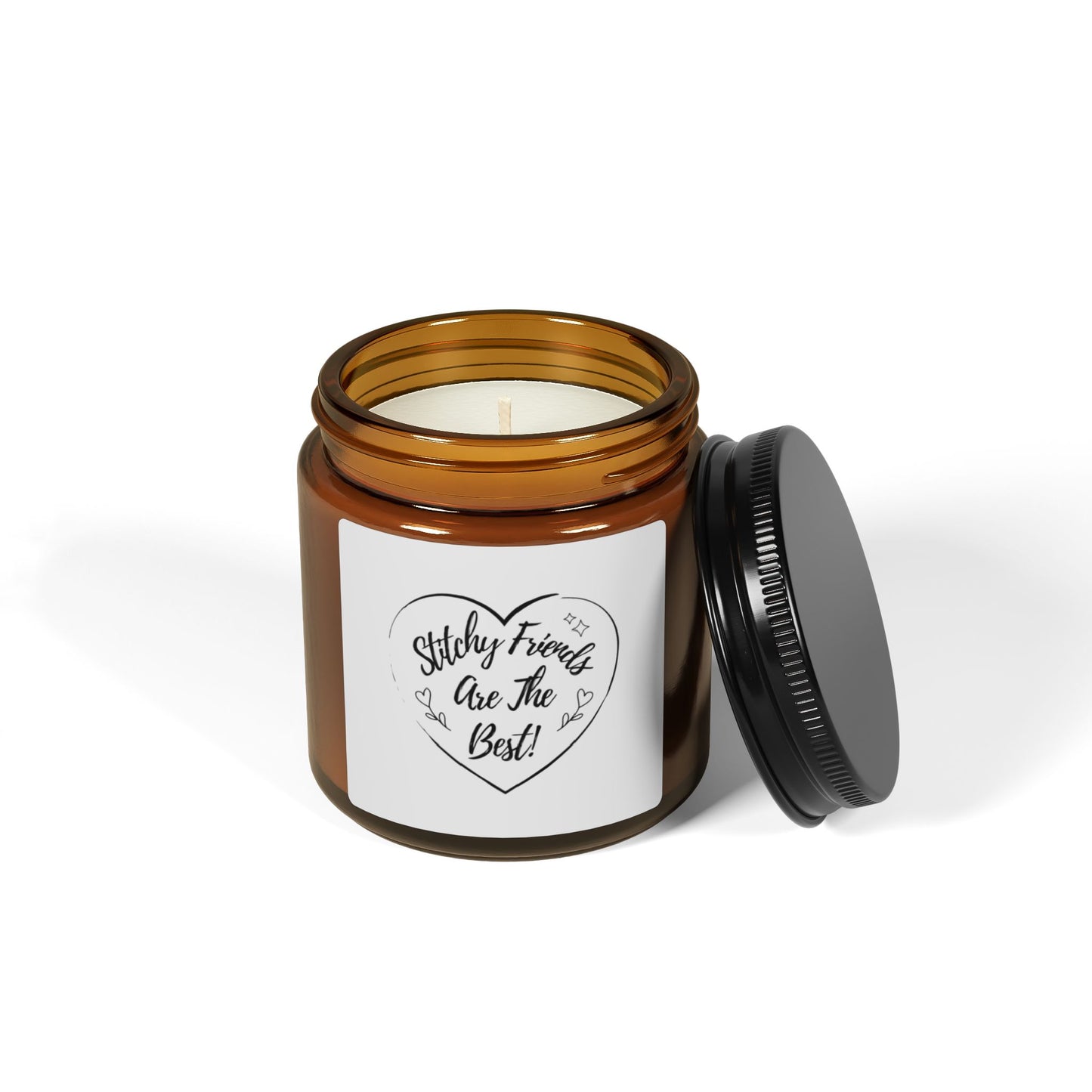 Stitchy Friends Are The Best, Scented Soy Candle, Relaxing Fragrance for Home Decor, Gift for Crafters, Calming Aromatherapy