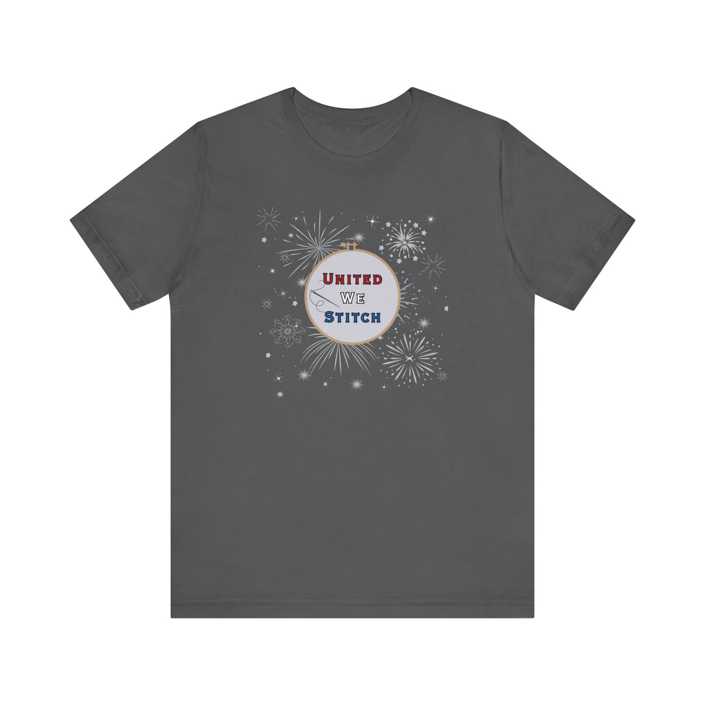 United We Stitch T-Shirt, Cross Stitch T-Shirt, Stitch Shirt, 4th of July, Stitchy Shirt
