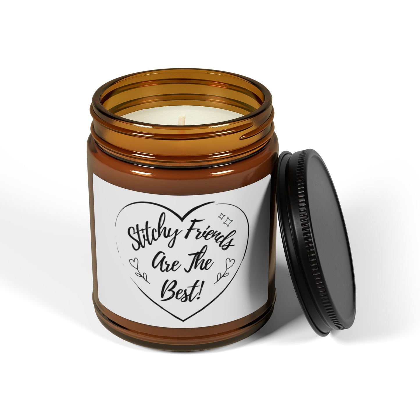 Stitchy Friends Are The Best, Scented Soy Candle, Relaxing Fragrance for Home Decor, Gift for Crafters, Calming Aromatherapy