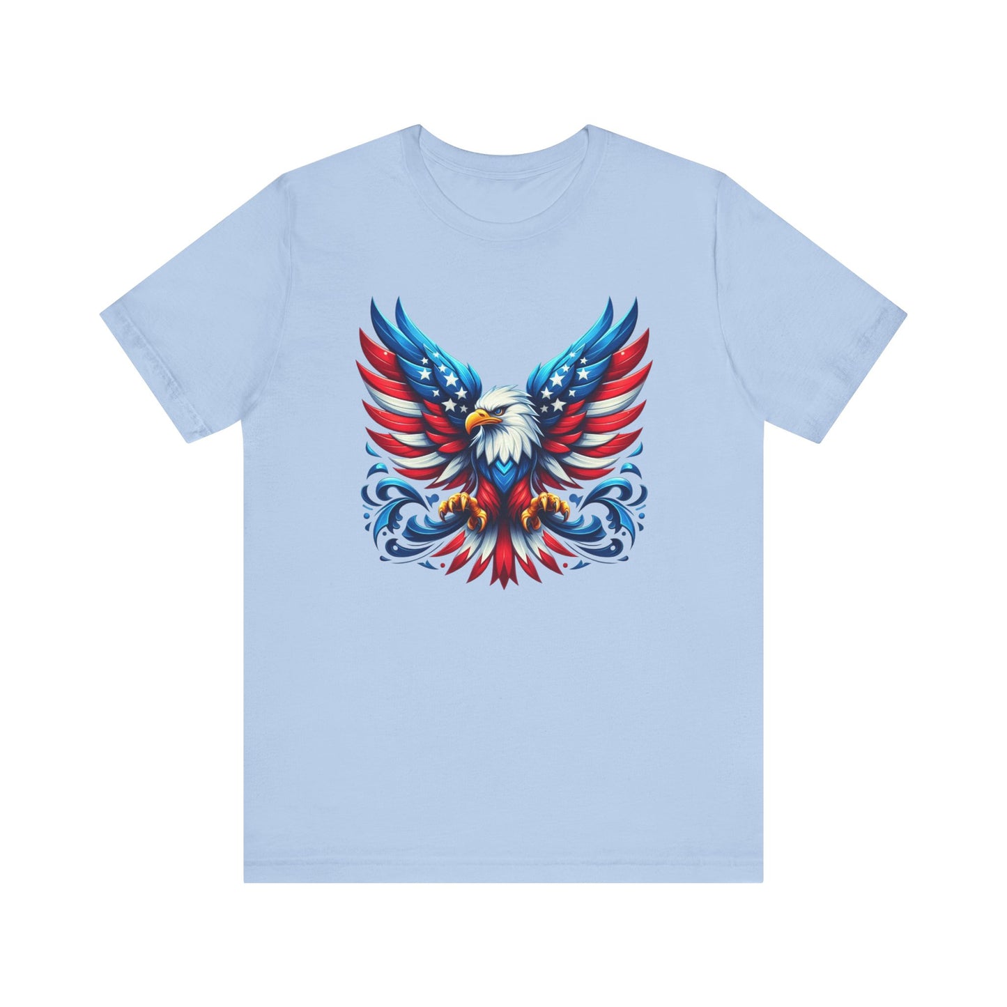Patriotic Eagle Tee | Unisex Short Sleeve Shirt, 4th of July Apparel, Independence Day, Eagle Graphic Tee, USA Pride Clothing