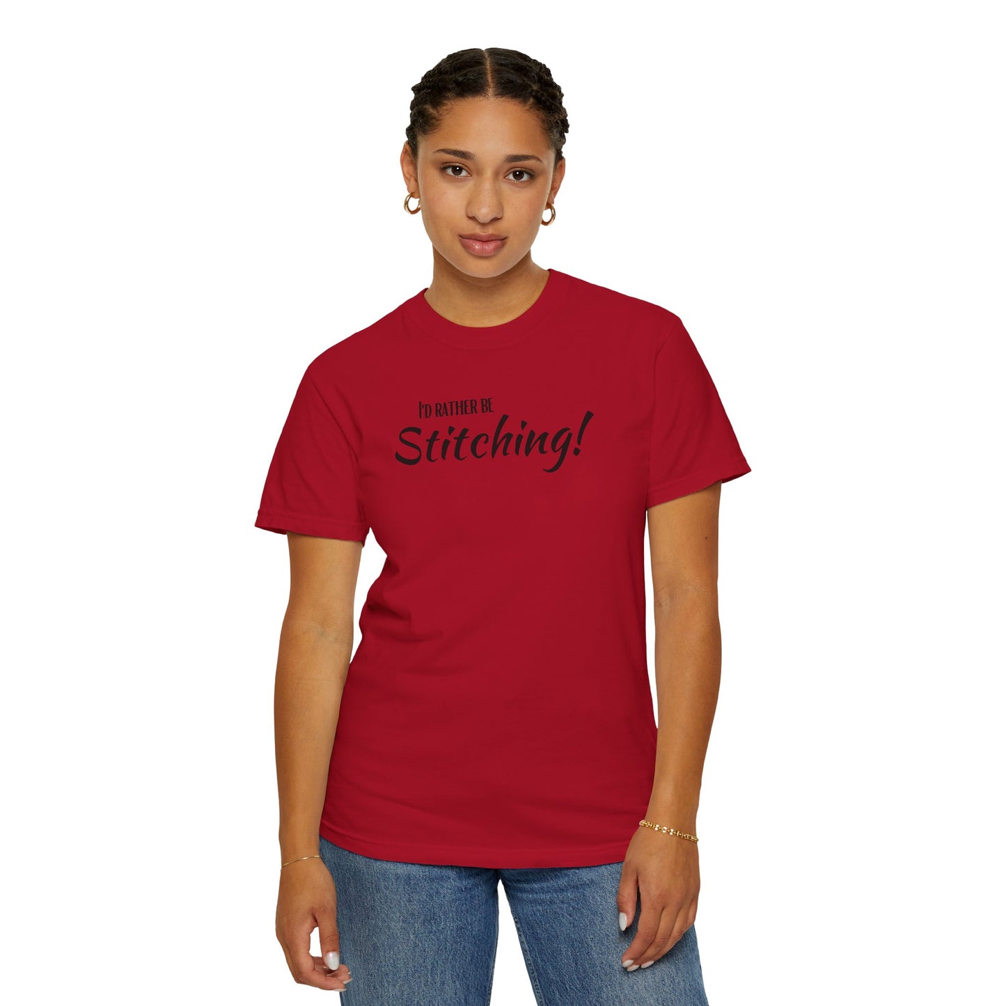 I'd Rather Be Stitching! T-Shirt, Stitching T-Shirt, Cross Stitch, Sewing T-Shirt