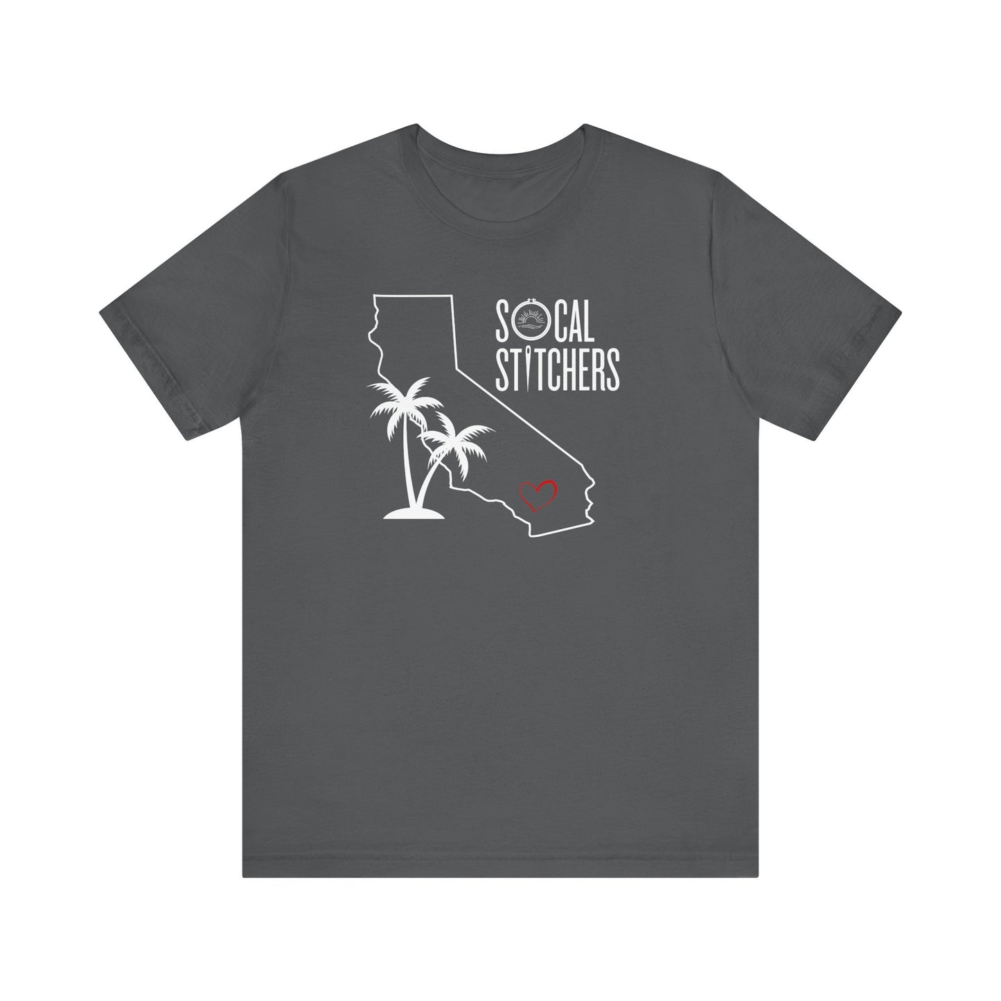 So Cal Stitchers, White Font, Unisex Jersey Short Sleeve Tee
