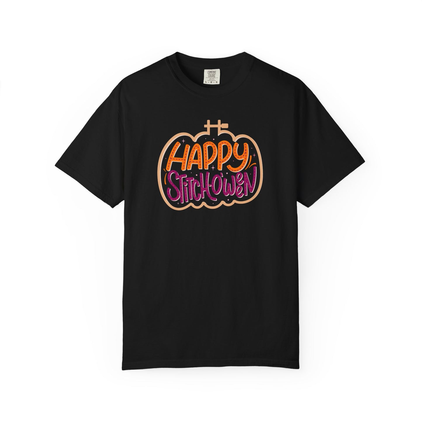Happy Stitchoween T-Shirt, Witchy Apparel, Halloween, Gifts for Halloween Lovers, Comfort Colors T-Shirt