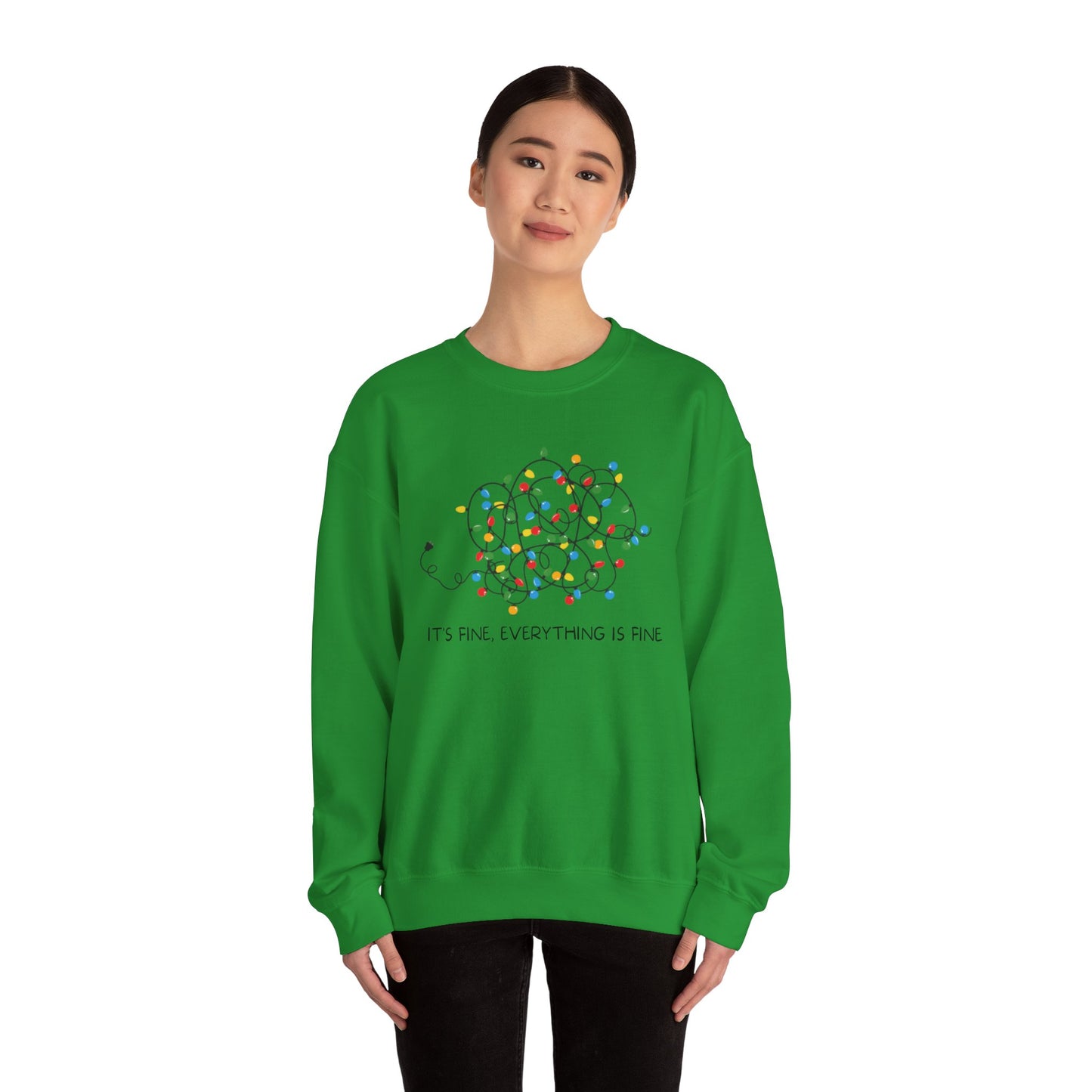 It's Fine, Everything is Fine, Christmas lights, Tangled lights, Christmas T-Shirt, Crewneck, Sweatshirt