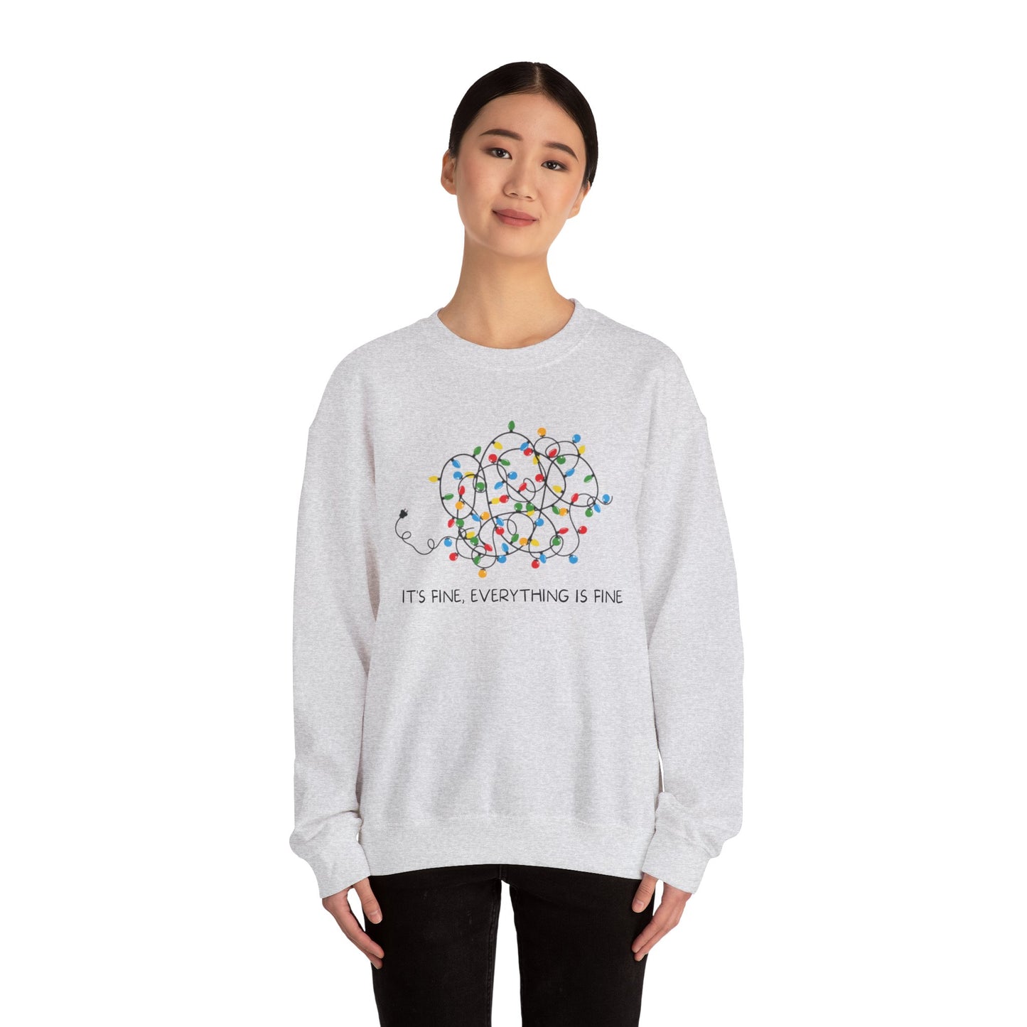 It's Fine, Everything is Fine, Christmas lights, Tangled lights, Christmas T-Shirt, Crewneck, Sweatshirt