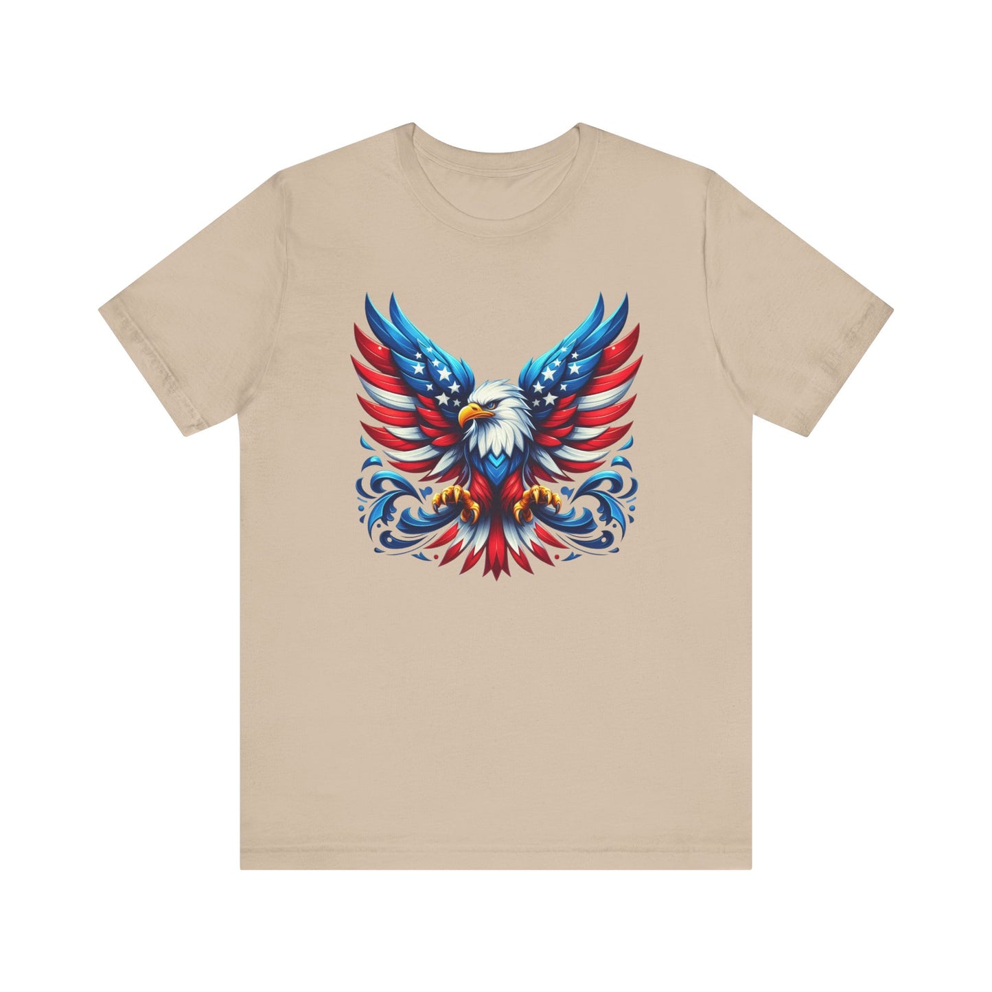 Patriotic Eagle Tee | Unisex Short Sleeve Shirt, 4th of July Apparel, Independence Day, Eagle Graphic Tee, USA Pride Clothing