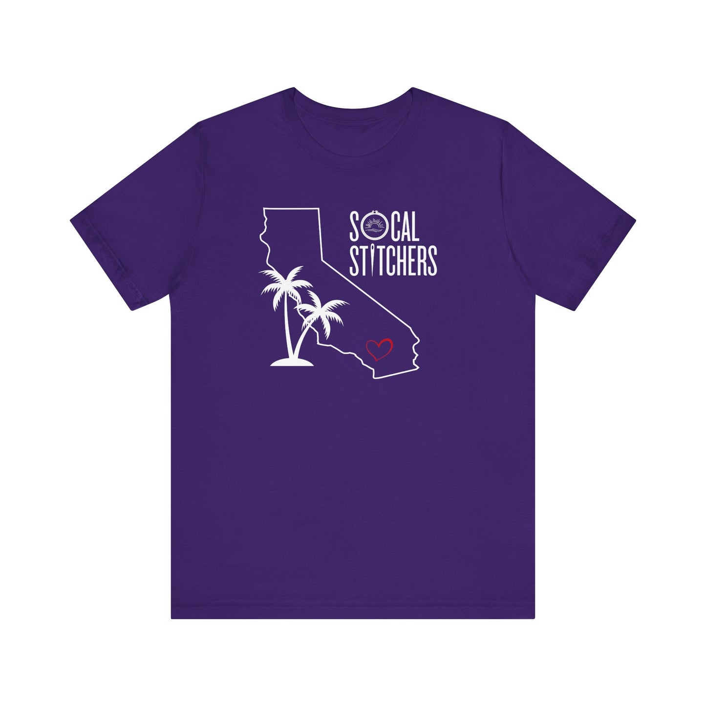 So Cal Stitchers, White Font, Unisex Jersey Short Sleeve Tee