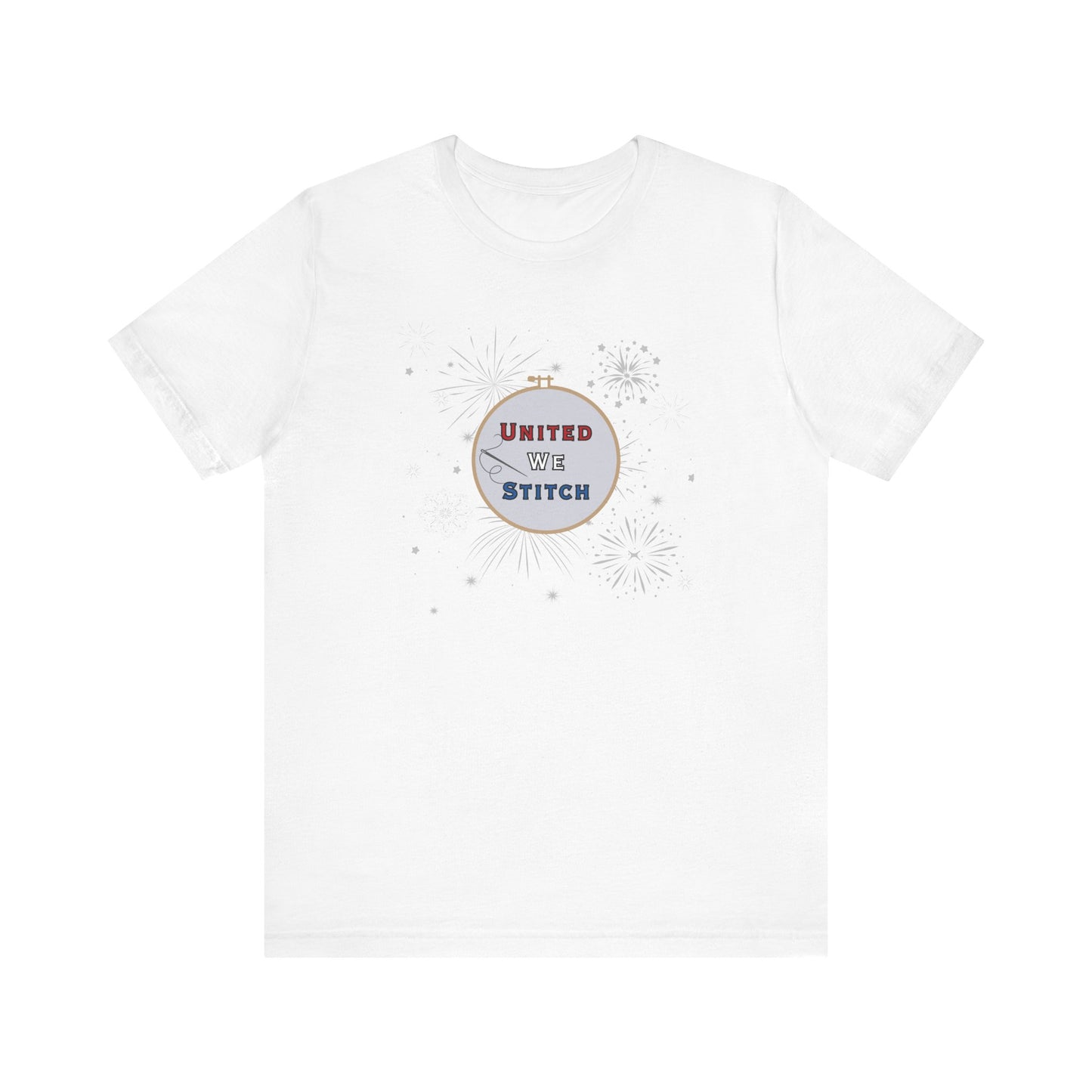United We Stitch T-Shirt, Cross Stitch T-Shirt, Stitch Shirt, 4th of July, Stitchy Shirt
