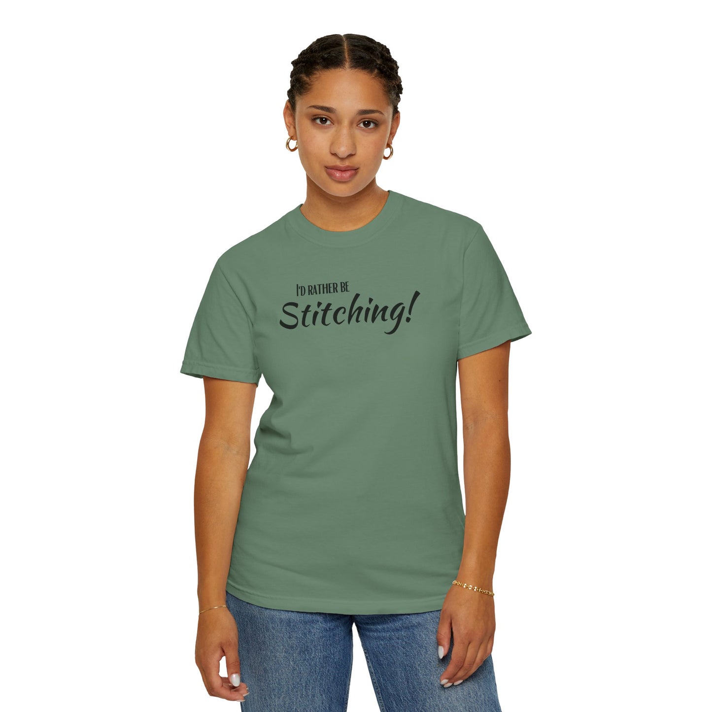 I'd Rather Be Stitching! T-Shirt, Stitching T-Shirt, Cross Stitch, Sewing T-Shirt