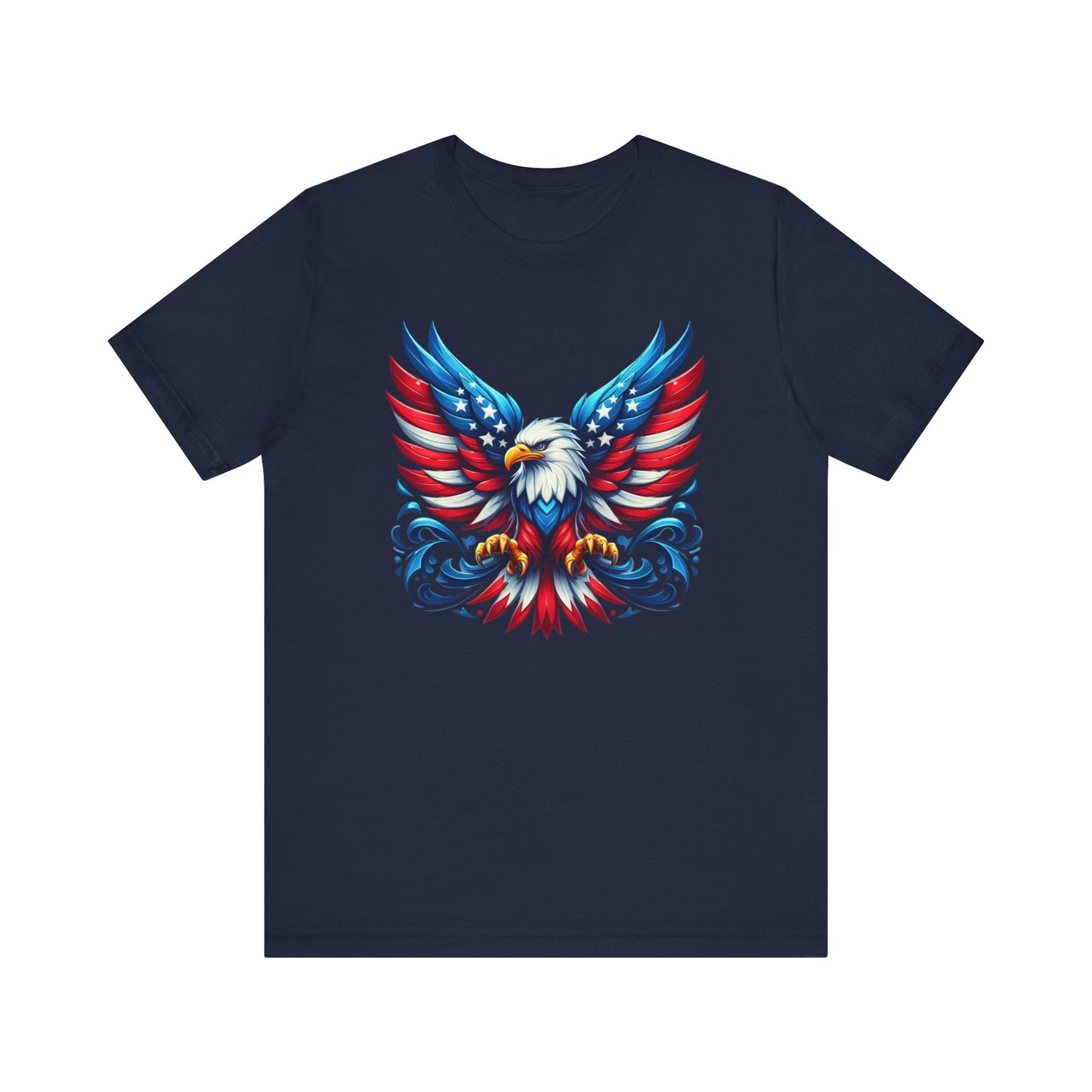 Patriotic Eagle Tee | Unisex Short Sleeve Shirt, 4th of July Apparel, Independence Day, Eagle Graphic Tee, USA Pride Clothing