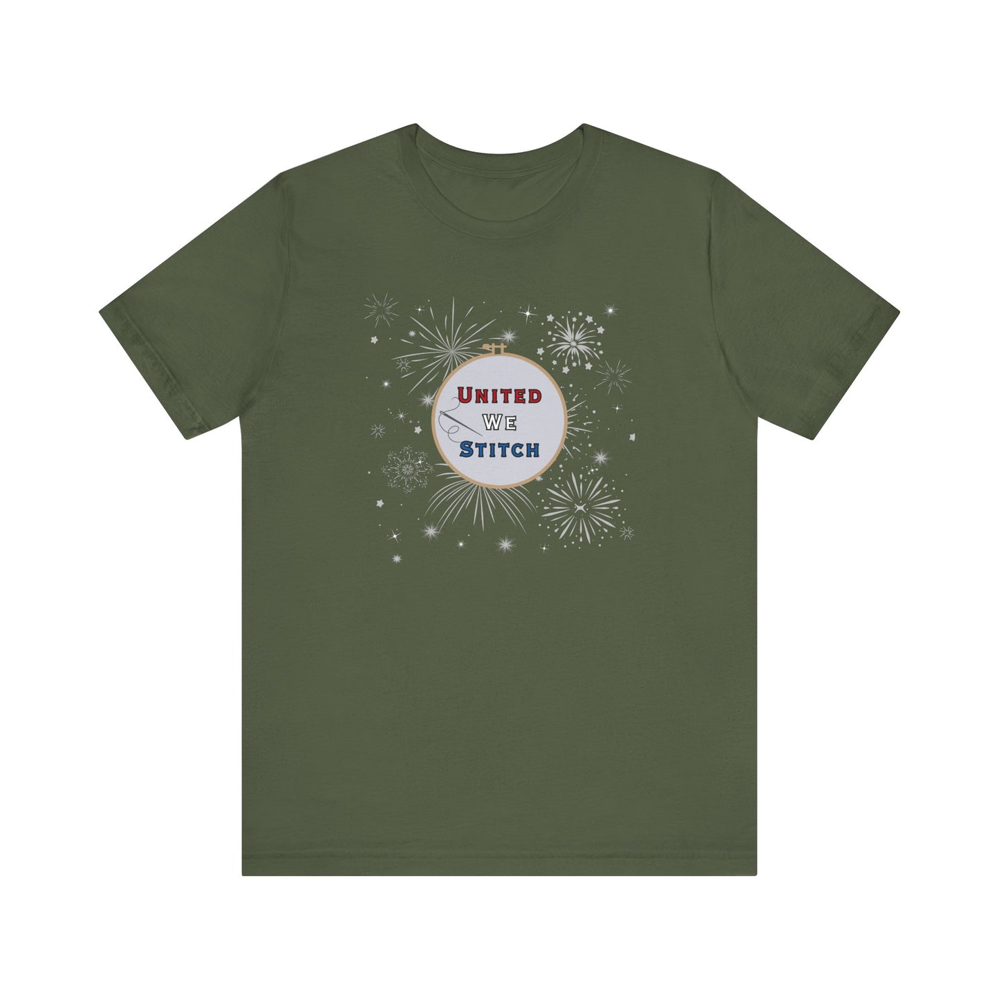 United We Stitch T-Shirt, Cross Stitch T-Shirt, Stitch Shirt, 4th of July, Stitchy Shirt