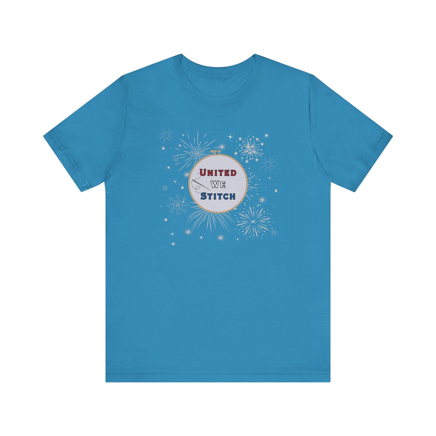 United We Stitch T-Shirt, Cross Stitch T-Shirt, Stitch Shirt, 4th of July, Stitchy Shirt