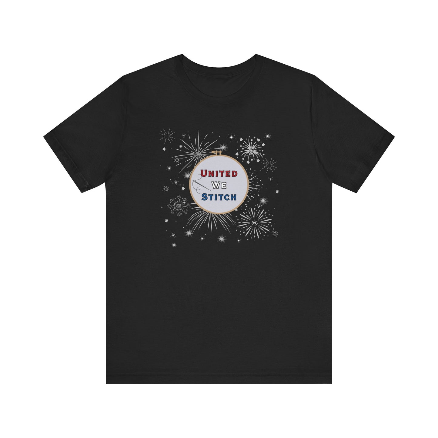 United We Stitch T-Shirt, Cross Stitch T-Shirt, Stitch Shirt, 4th of July, Stitchy Shirt