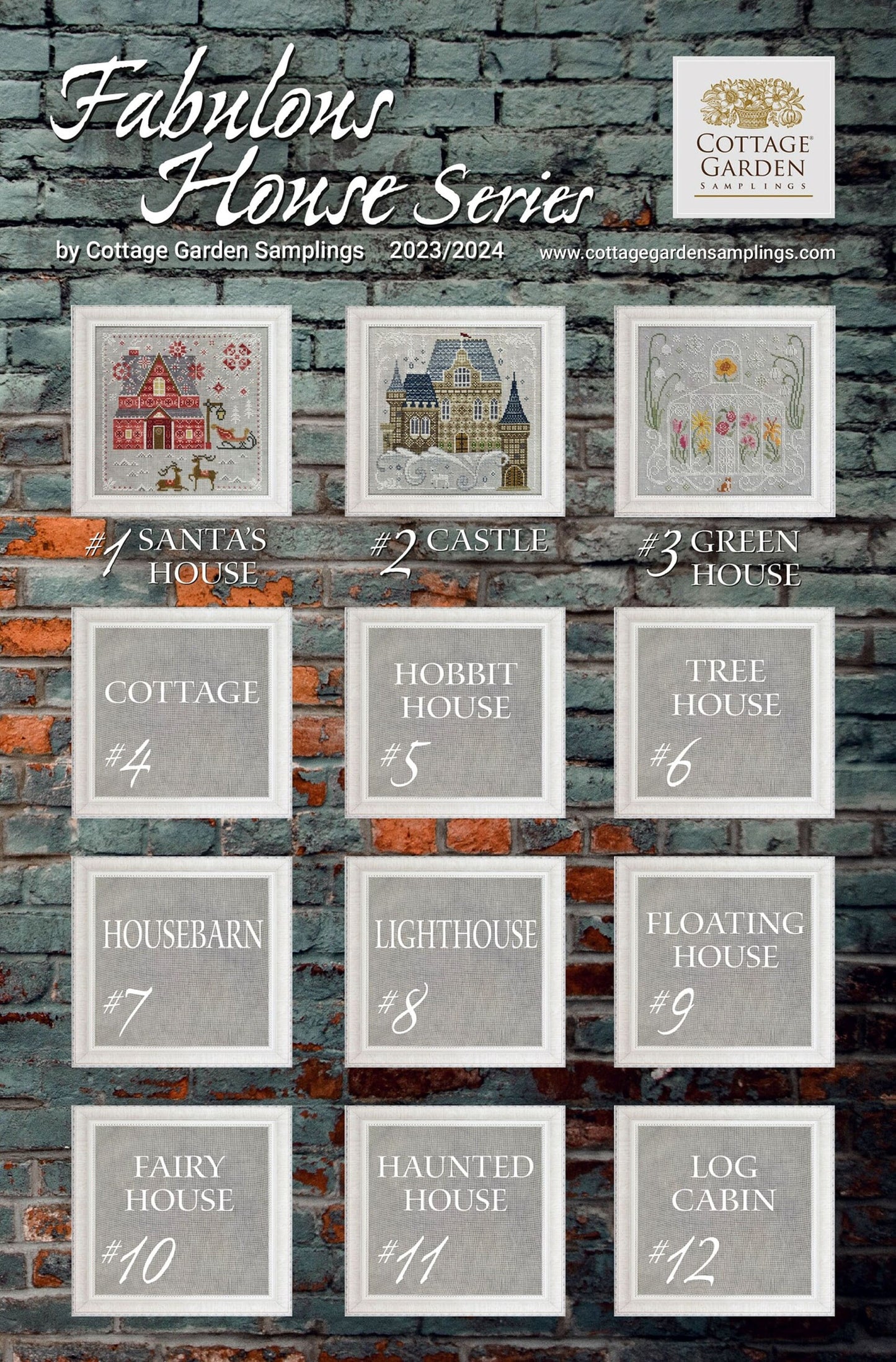 Greenhouse, Cottage Garden Samplings Fabulous House Series #3, NEW, Cross Stitch Chart, Pattern, Cross Stitching