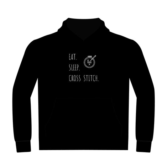 Eat. Sleep. Cross Stitch. Hoodie - Unisex, Heavyweight Hoodie