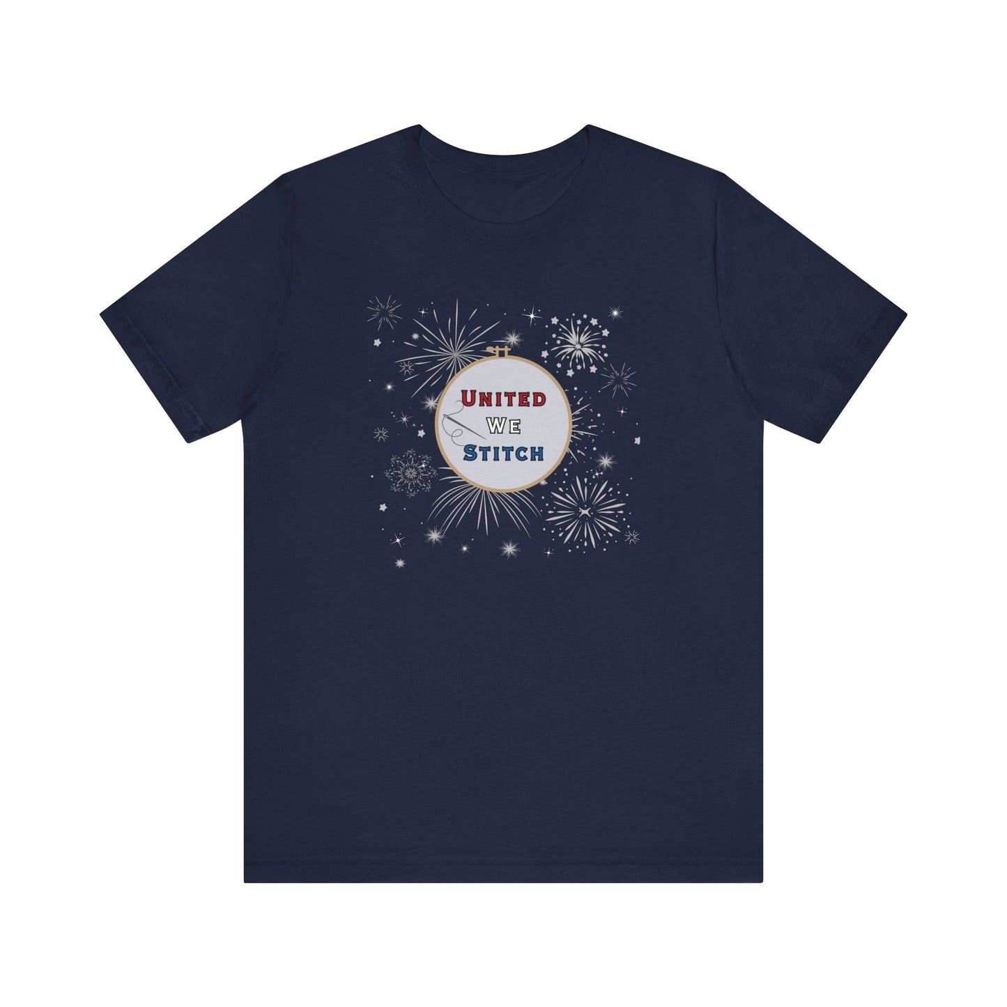 United We Stitch T-Shirt, Cross Stitch T-Shirt, Stitch Shirt, 4th of July, Stitchy Shirt