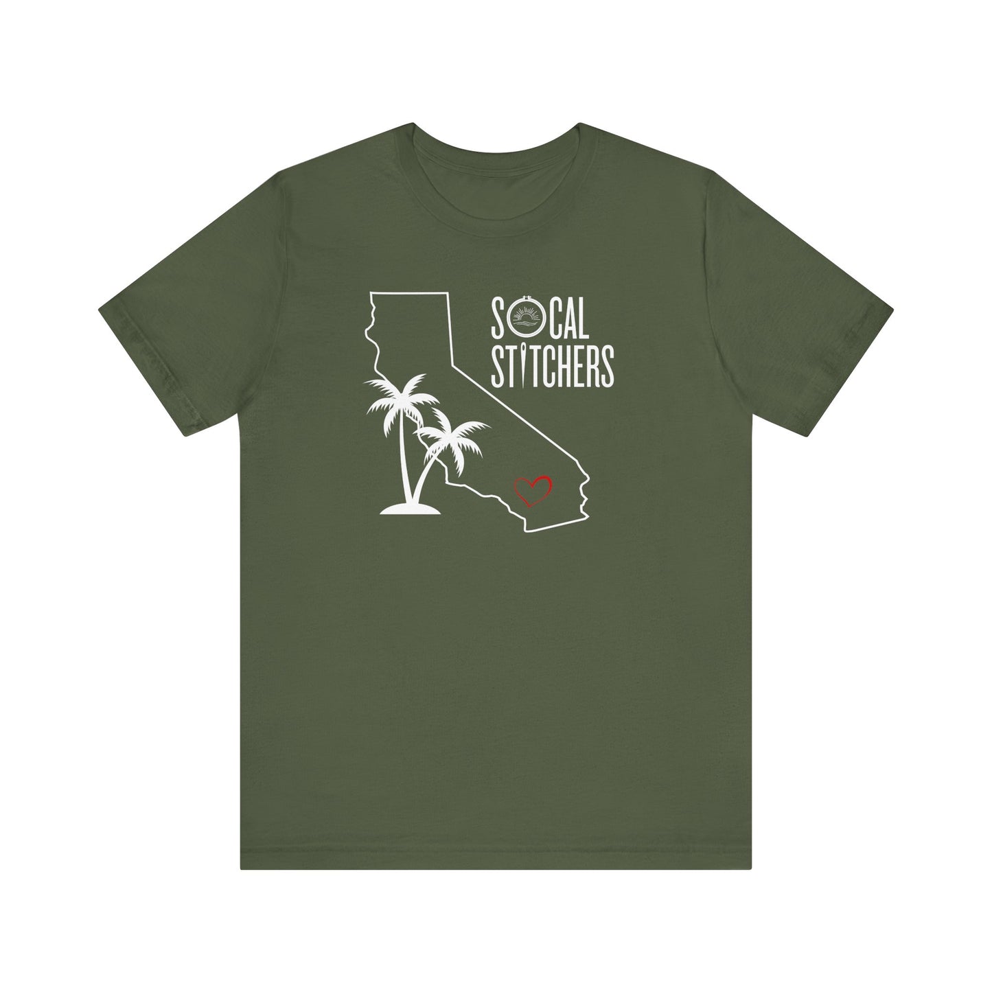 So Cal Stitchers, White Font, Unisex Jersey Short Sleeve Tee