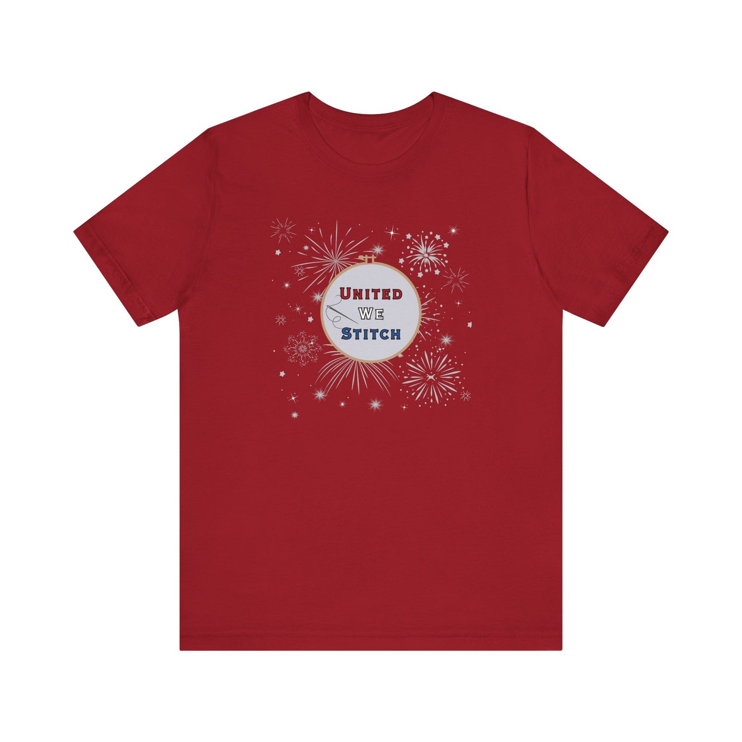 United We Stitch T-Shirt, Cross Stitch T-Shirt, Stitch Shirt, 4th of July, Stitchy Shirt
