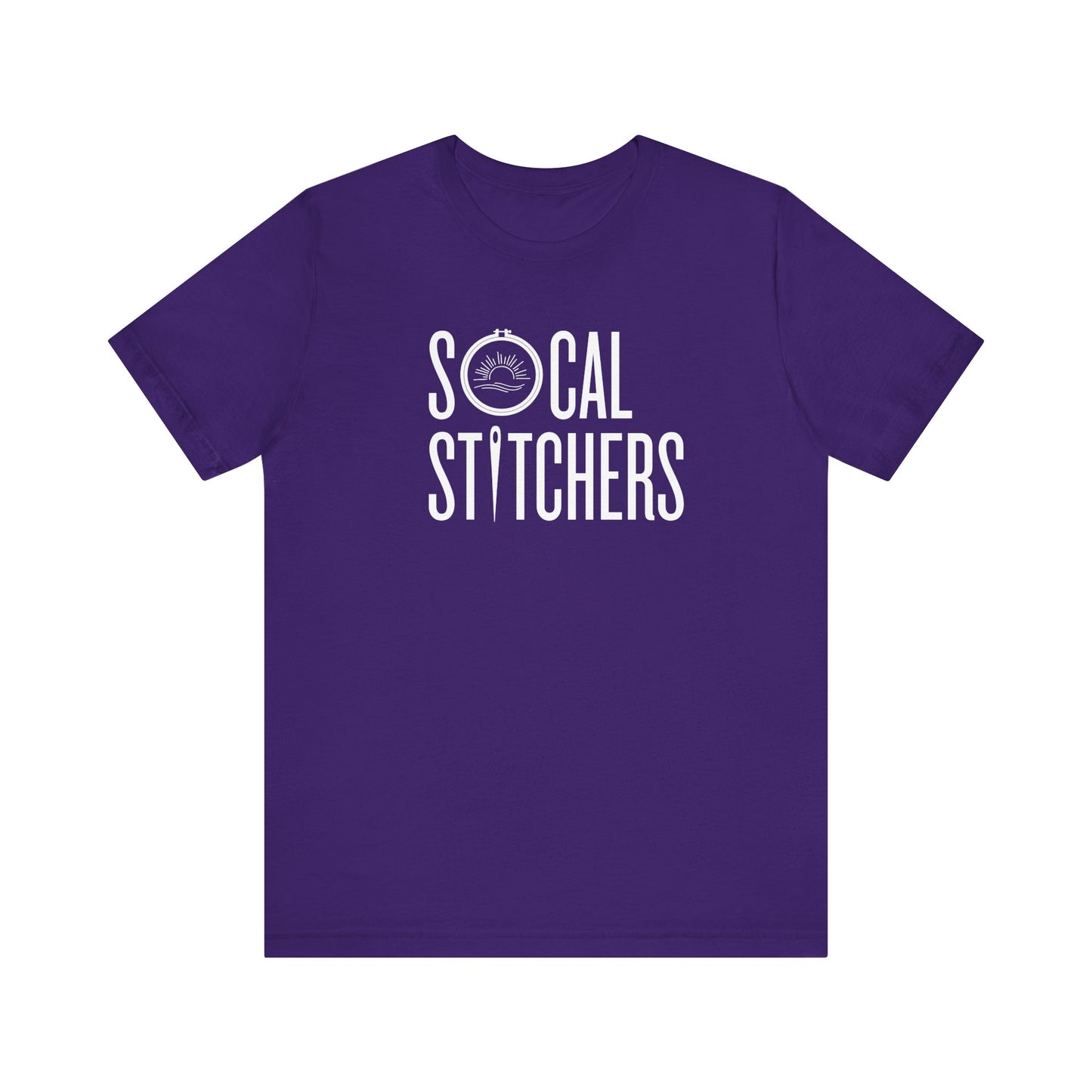 So Cal Stitchers, White Font, Unisex Jersey Short Sleeve Tee
