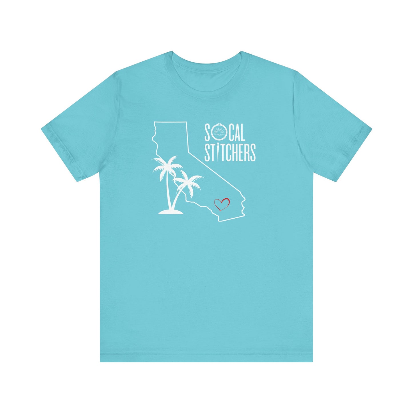 So Cal Stitchers, White Font, Unisex Jersey Short Sleeve Tee
