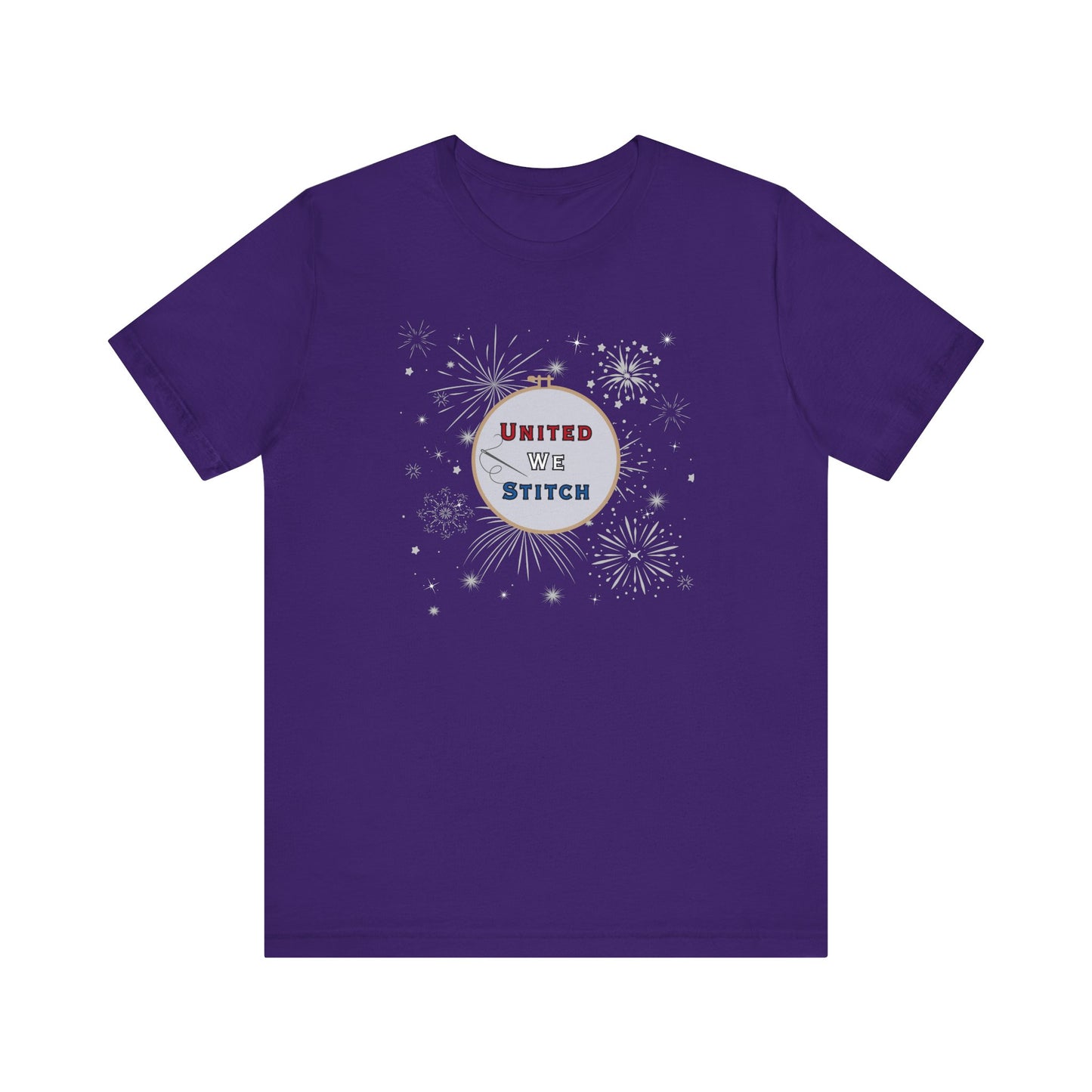 United We Stitch T-Shirt, Cross Stitch T-Shirt, Stitch Shirt, 4th of July, Stitchy Shirt