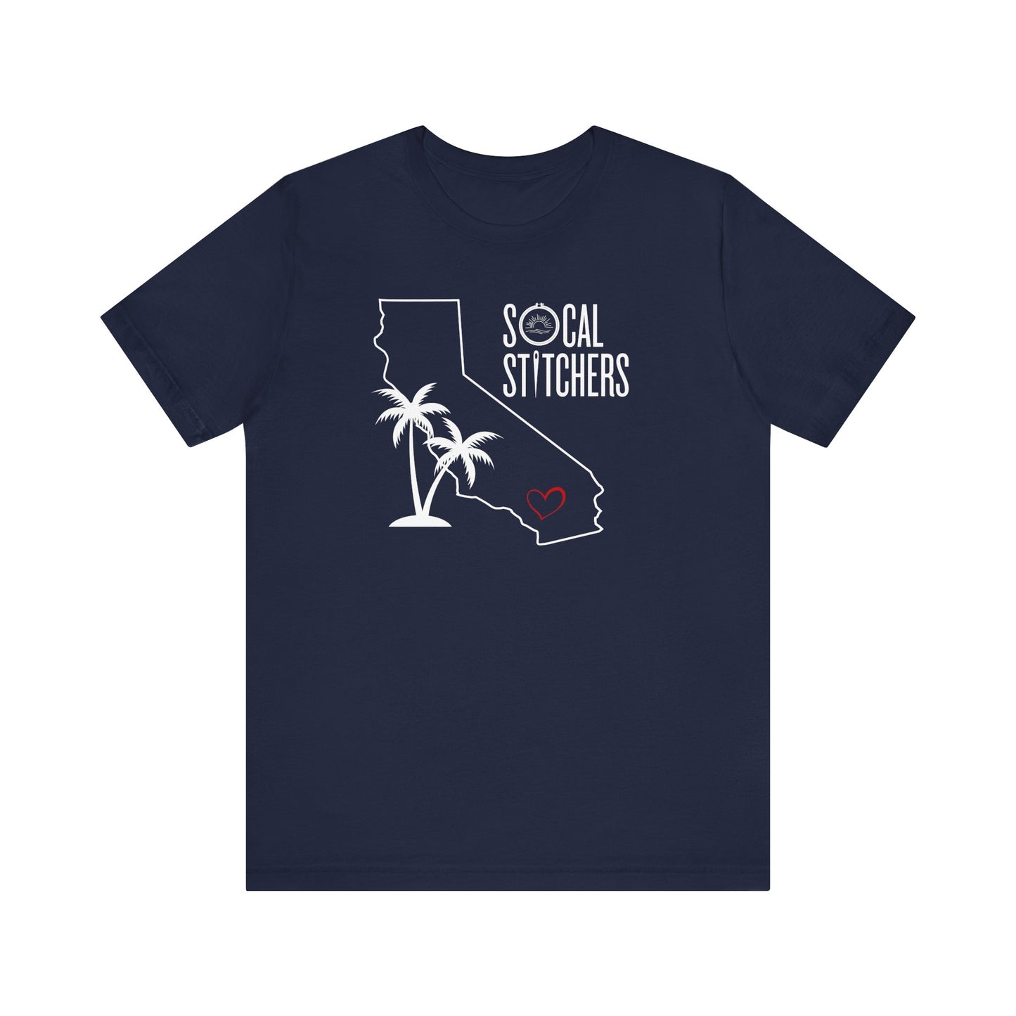 So Cal Stitchers, White Font, Unisex Jersey Short Sleeve Tee