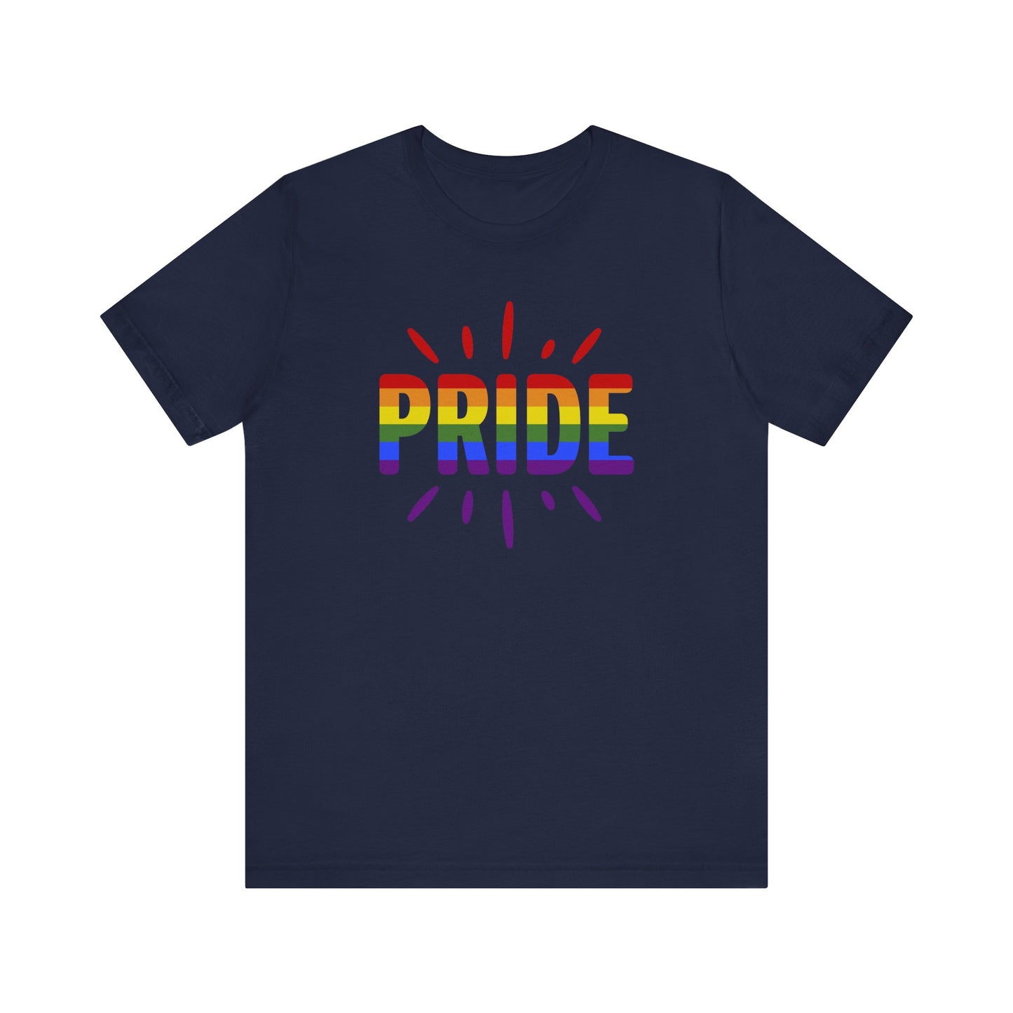 Pride Graphic Tee, Unisex T-Shirt for Celebrations, LGBTQ+ Apparel, Pride Month Gift, Rainbow Pride Shirt
