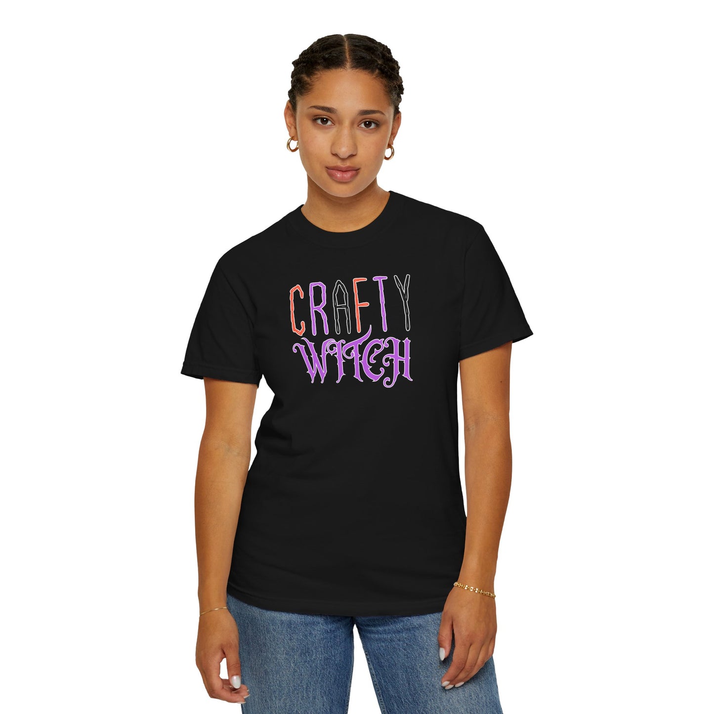 Crafty Witch T-Shirt, Witchy Apparel, Halloween, Gifts for Witch Lovers, Comfort Colors T-Shirt