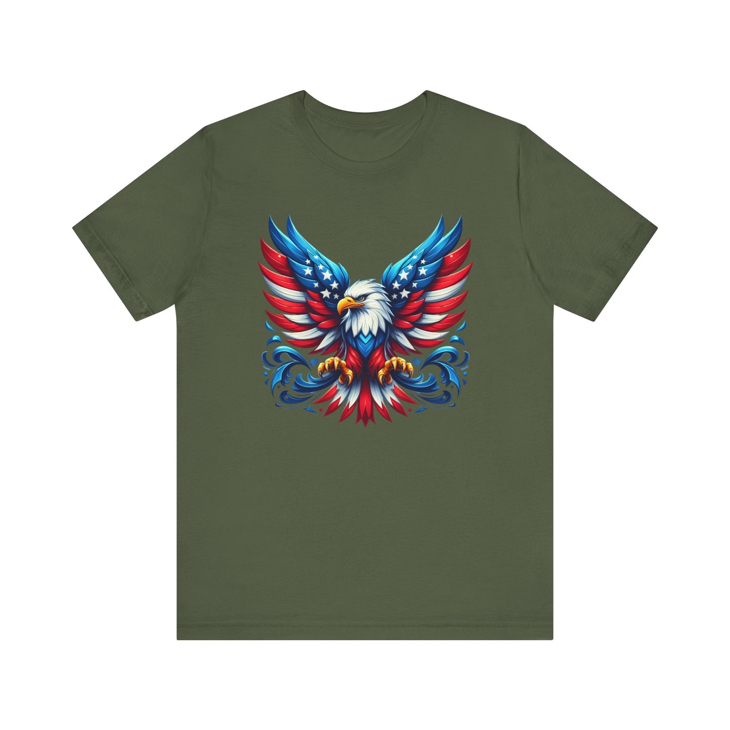 Patriotic Eagle Tee | Unisex Short Sleeve Shirt, 4th of July Apparel, Independence Day, Eagle Graphic Tee, USA Pride Clothing