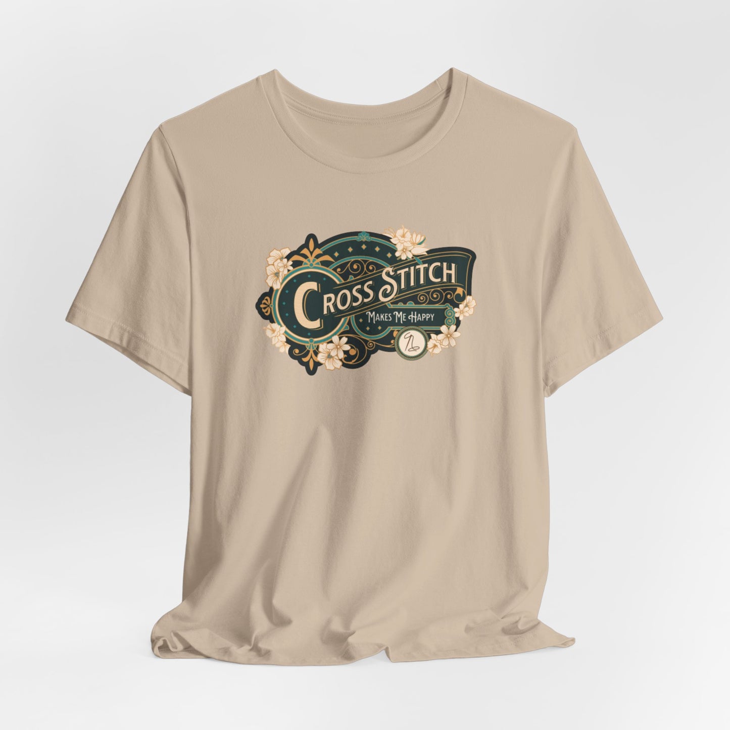 Cross Stitch Makes Me Happy, Unisex, T-Shirt