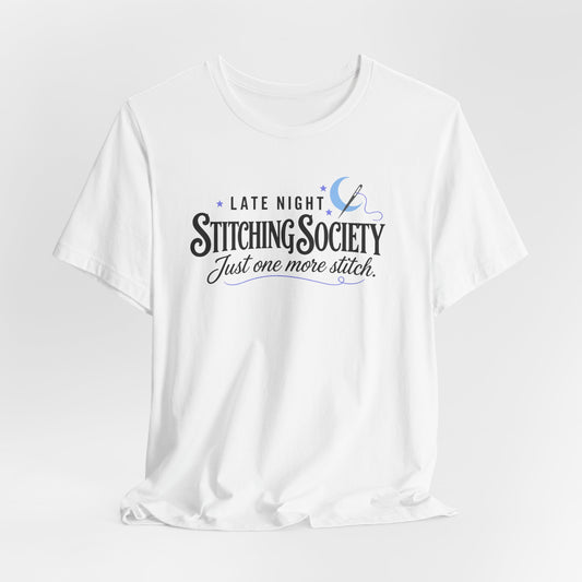 Stitching Society Moon and Stars Crewneck T-Shirt - Black Font