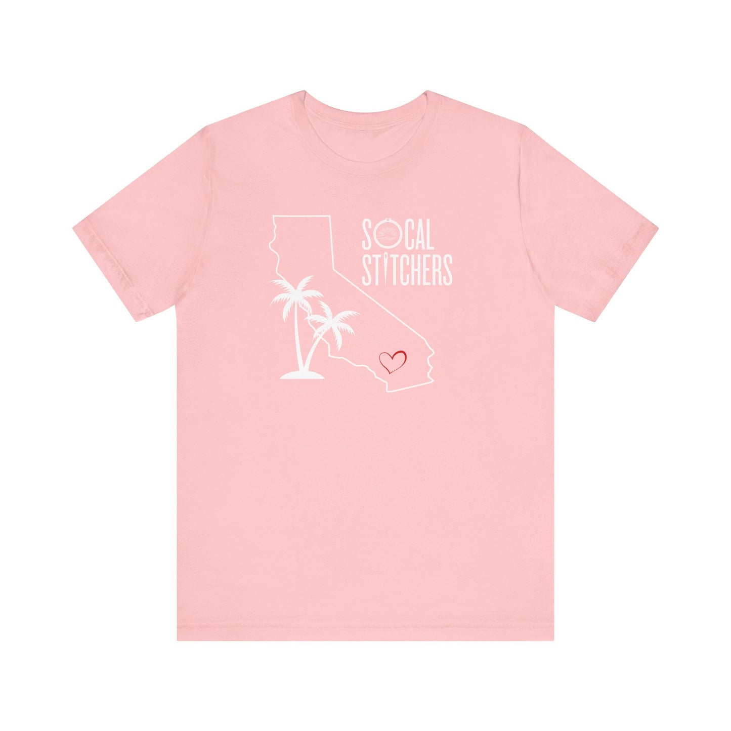 So Cal Stitchers, White Font, Unisex Jersey Short Sleeve Tee