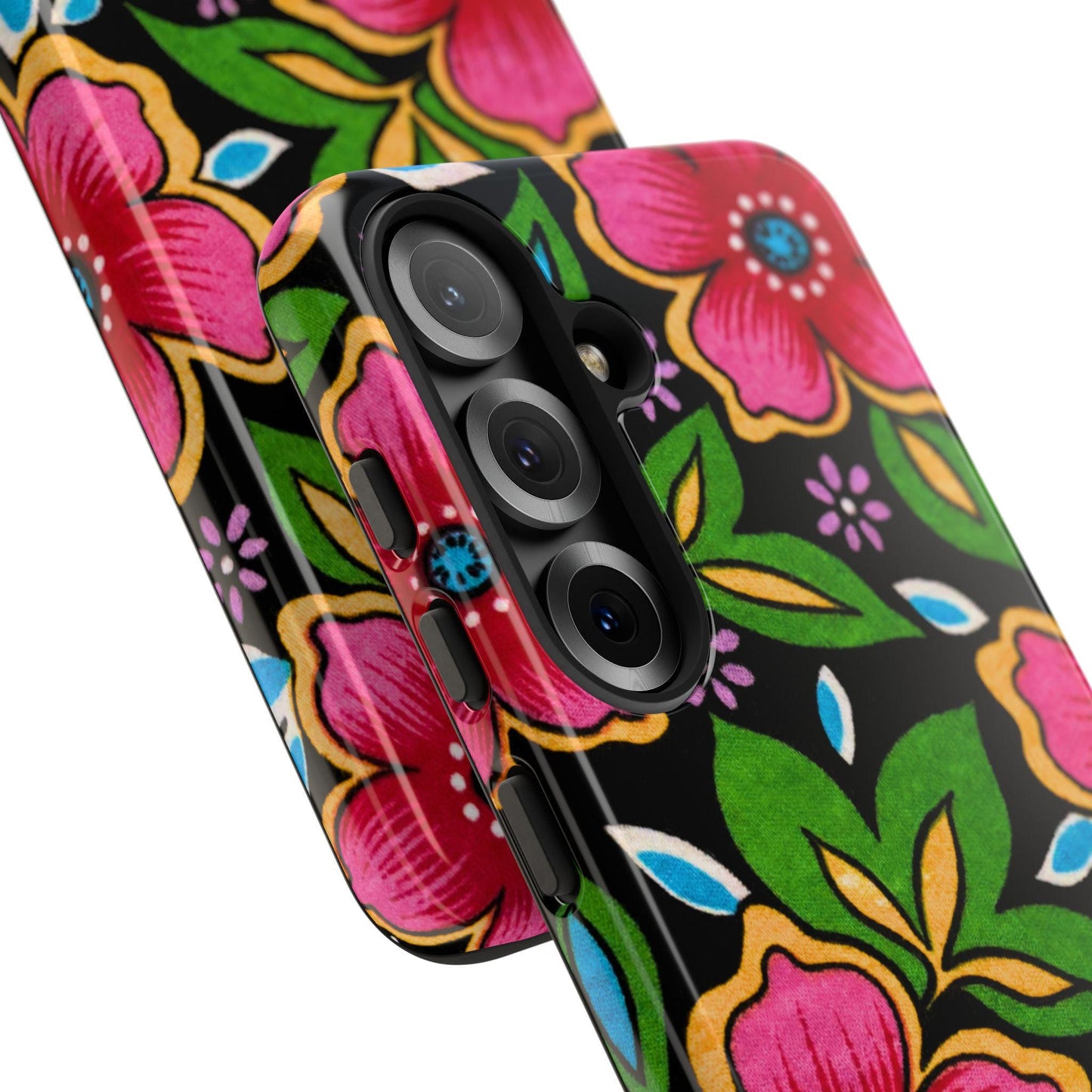 Floral Phone Case, Tough Cases with Vibrant Flower Design, Samsung Galaxy S22 S23 S24 S25, Android Phone Case
