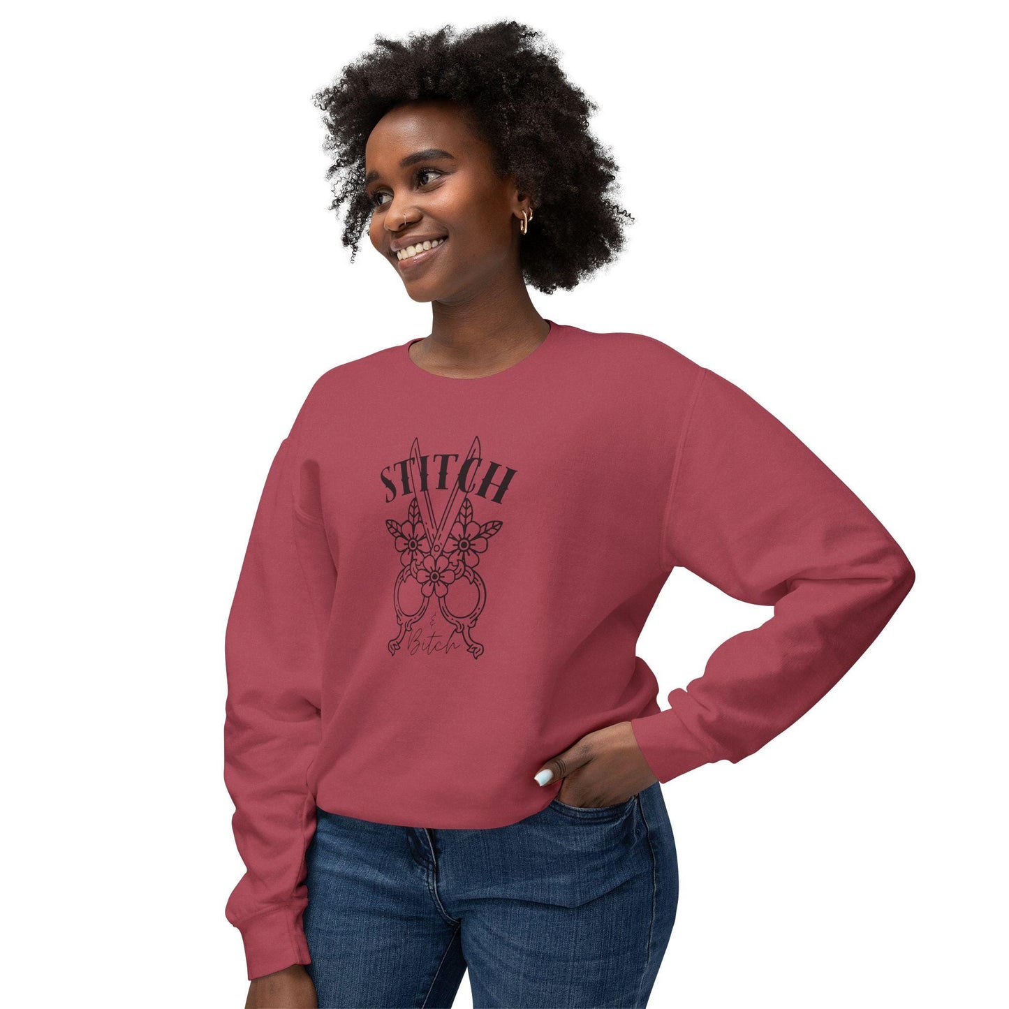 Stitch Sweatshirt, Sassy Graphic Sweatshirt for Crafters, Scissors, Shears, Comfort Colors Sweatshirt