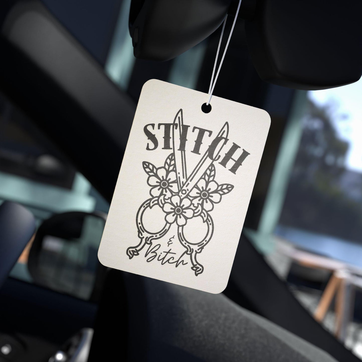 Stitch Car Air Freshener, Sassy Stitch Air Freshener, Scissors, Shears