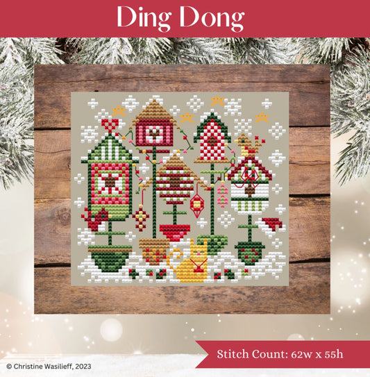 Shannon Christine Designs Ding Dong, Cross Stitch Chart, Cross Stitch Pattern, Pattern Only