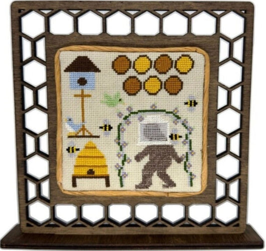 SamBrie Stitches Designs, Beekeeper Bigfoot, Cross Stitch Chart, Cross Stitch Pattern, Pattern Only