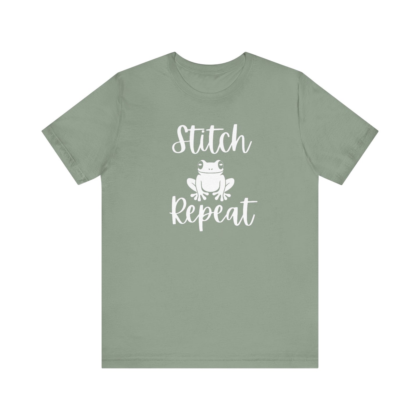 Stitch Frog Repeat, Cross Stitch Shirt, Unisex, T-Shirt, Stitching Shirt, Frog Shirt