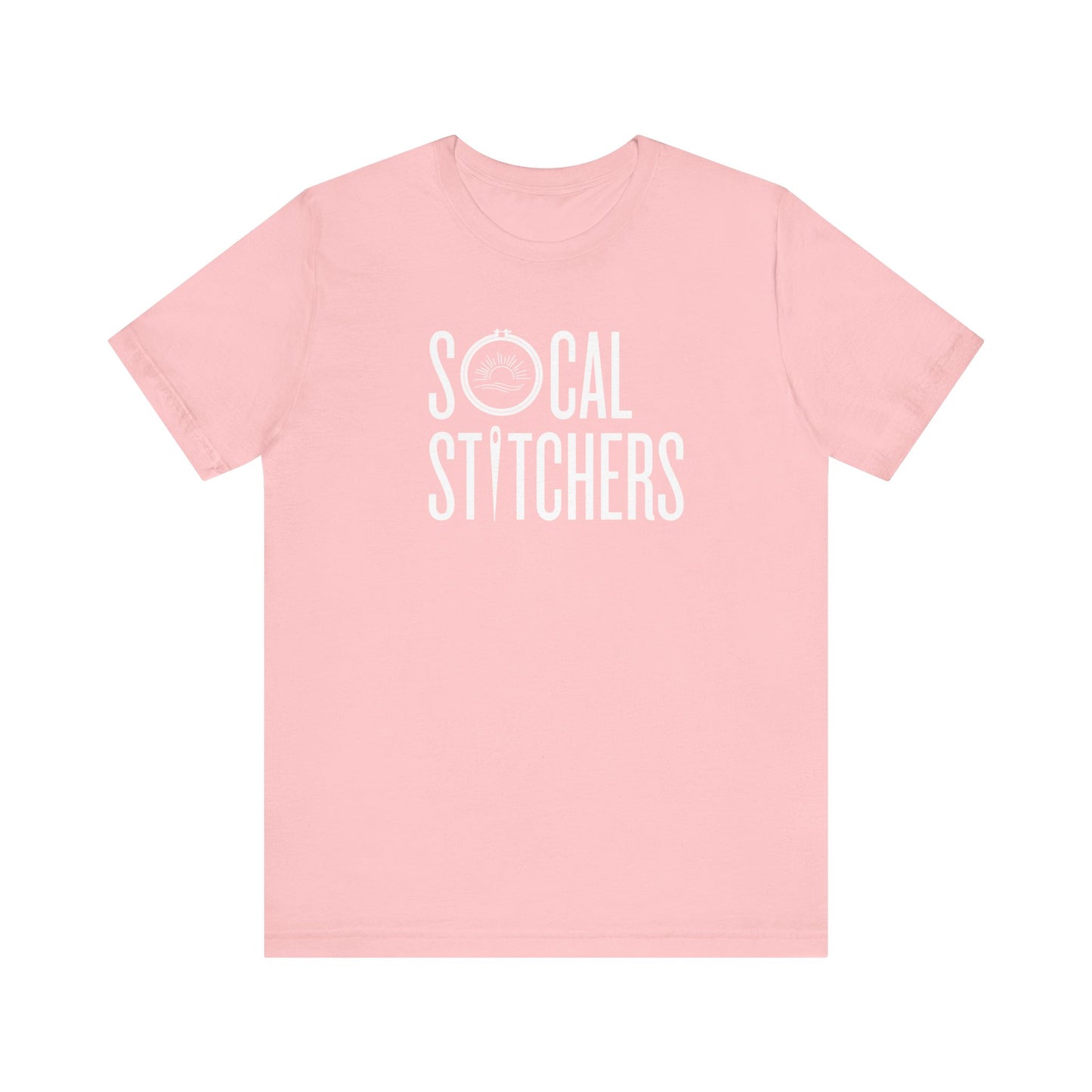 So Cal Stitchers, White Font, Unisex Jersey Short Sleeve Tee