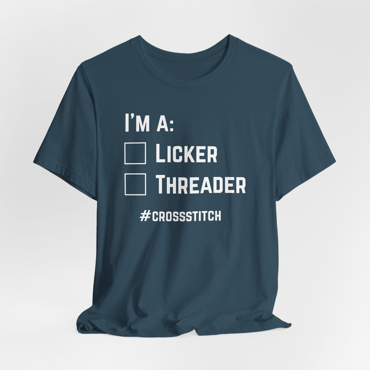 I'm A: Licker, Threader Crewneck Checkbox Tee