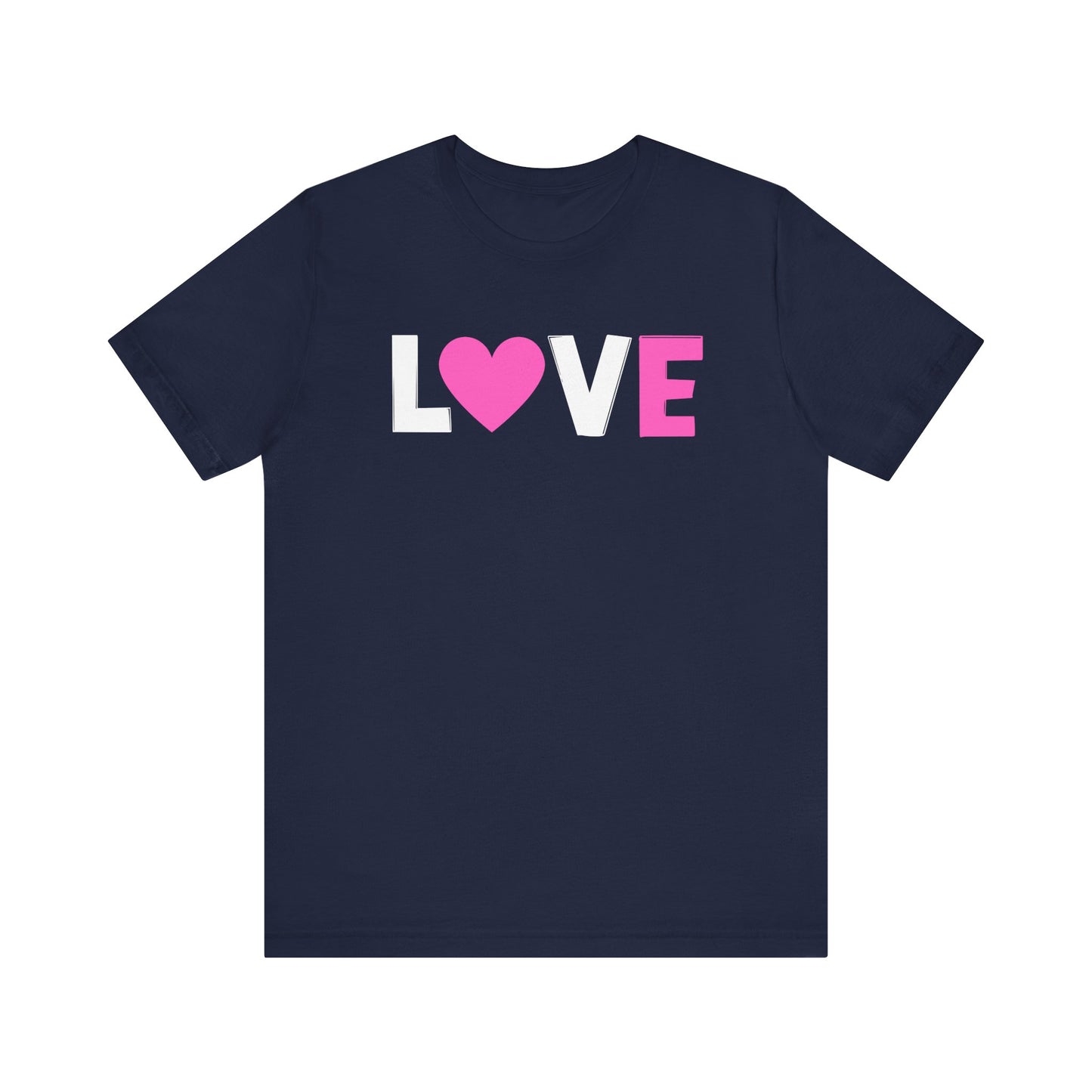 LOVE, Pink, White, Valentines, T-Shirt, Unisex, Gift Shirt