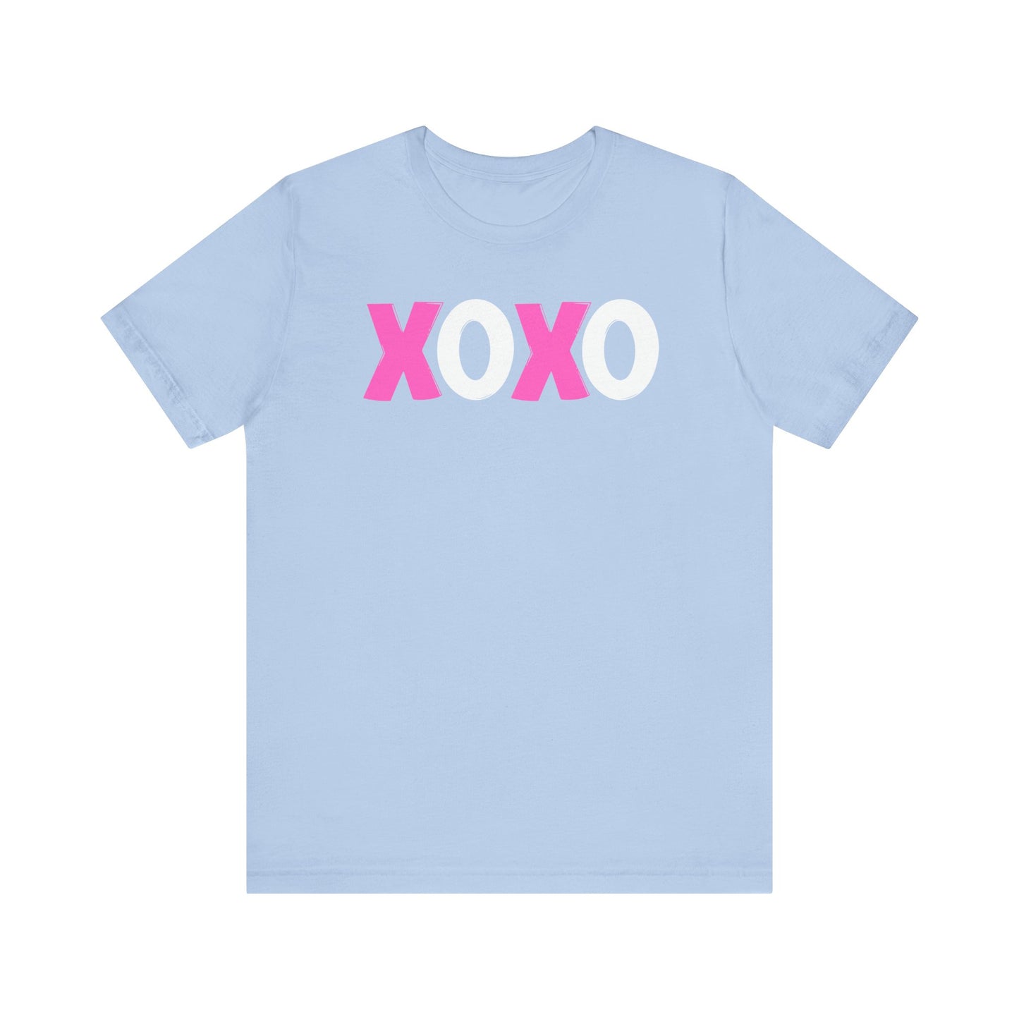 XOXO, Valentines, T-Shirt, Unisex, Love, Pink, White