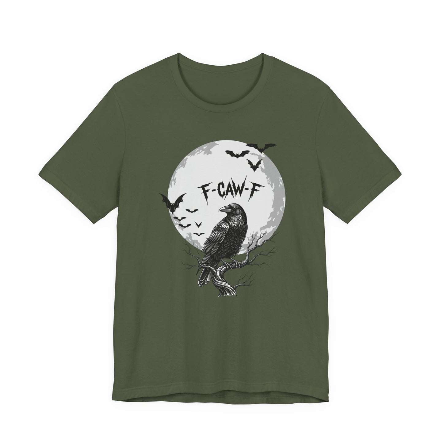 Halloween Crow F Caw F Graphic Tee, Spooky Shirt, Unisex Halloween Shirt