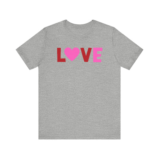 LOVE, Red, Pink, Valentines, T-Shirt, Unisex