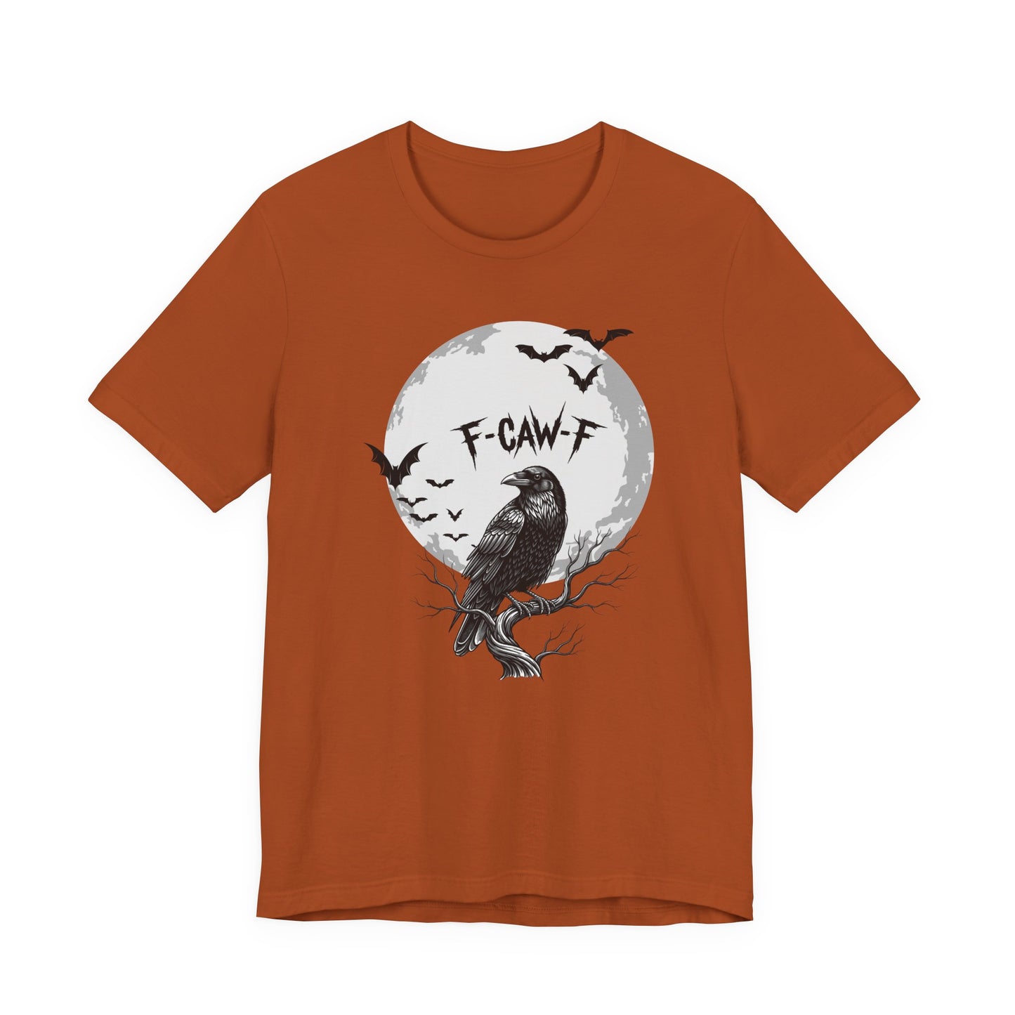 Halloween Crow F Caw F Graphic Tee, Spooky Shirt, Unisex Halloween Shirt