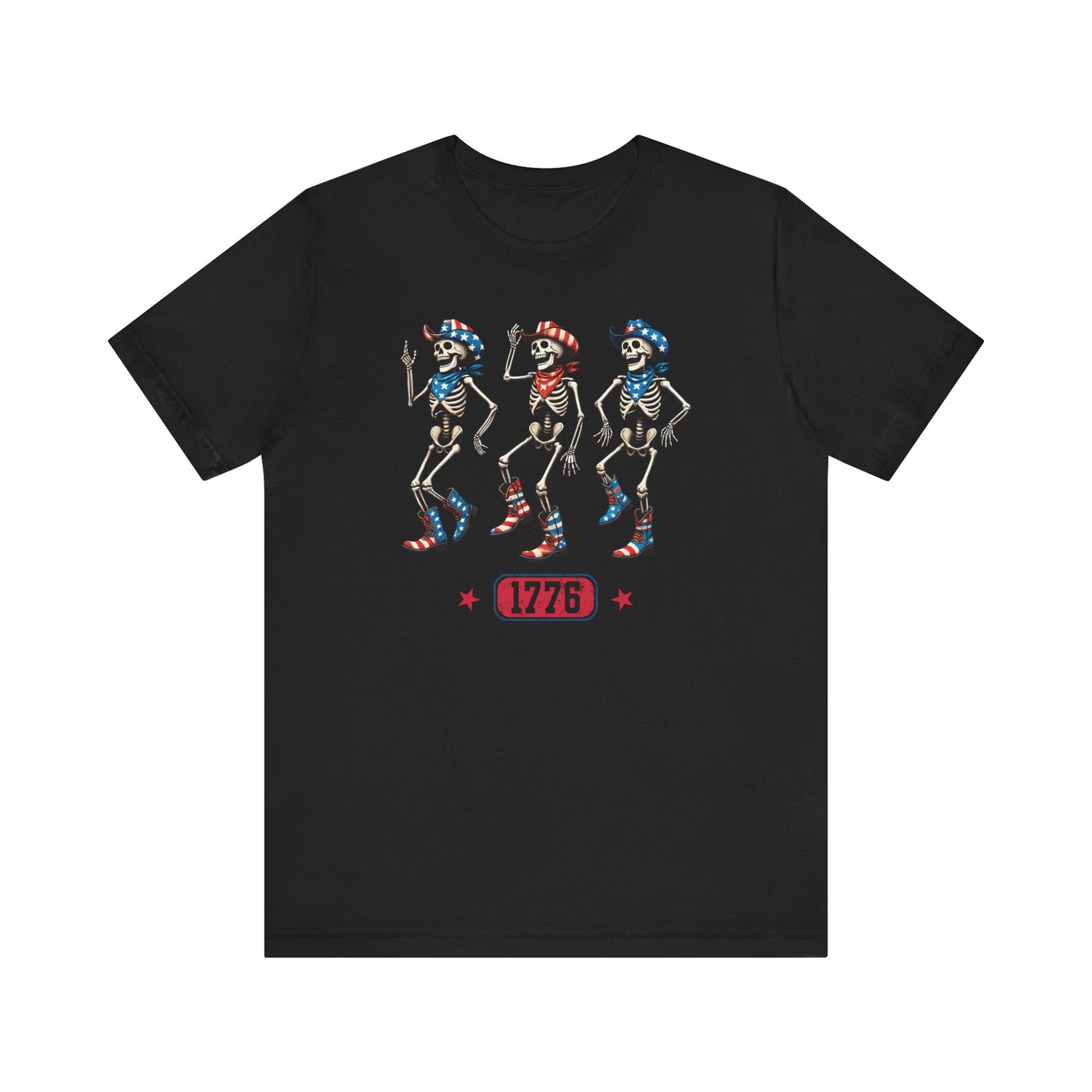 Patriotic Skeleton Tee for Independence Day Celebrations, Unisex Graphic Shirt, Casual Summer Wear, July 4th Outfit, Fun Tees